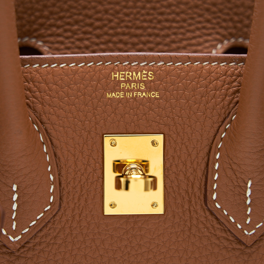 HERMES BIRKIN 25 GOLD WITH GHW TOGO