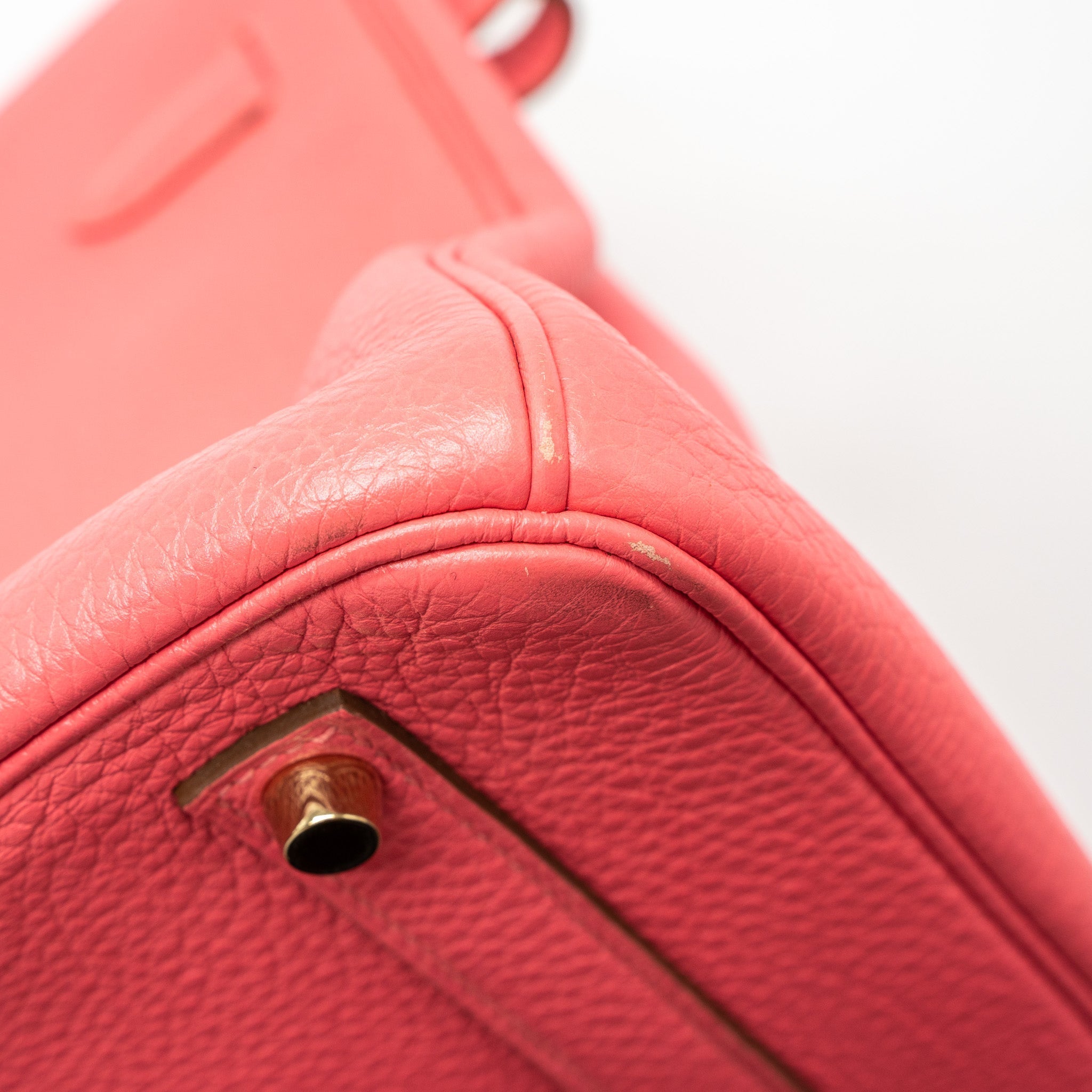 HERMES BIRKIN 35 TOGO ROSE LIPSTICK GHW