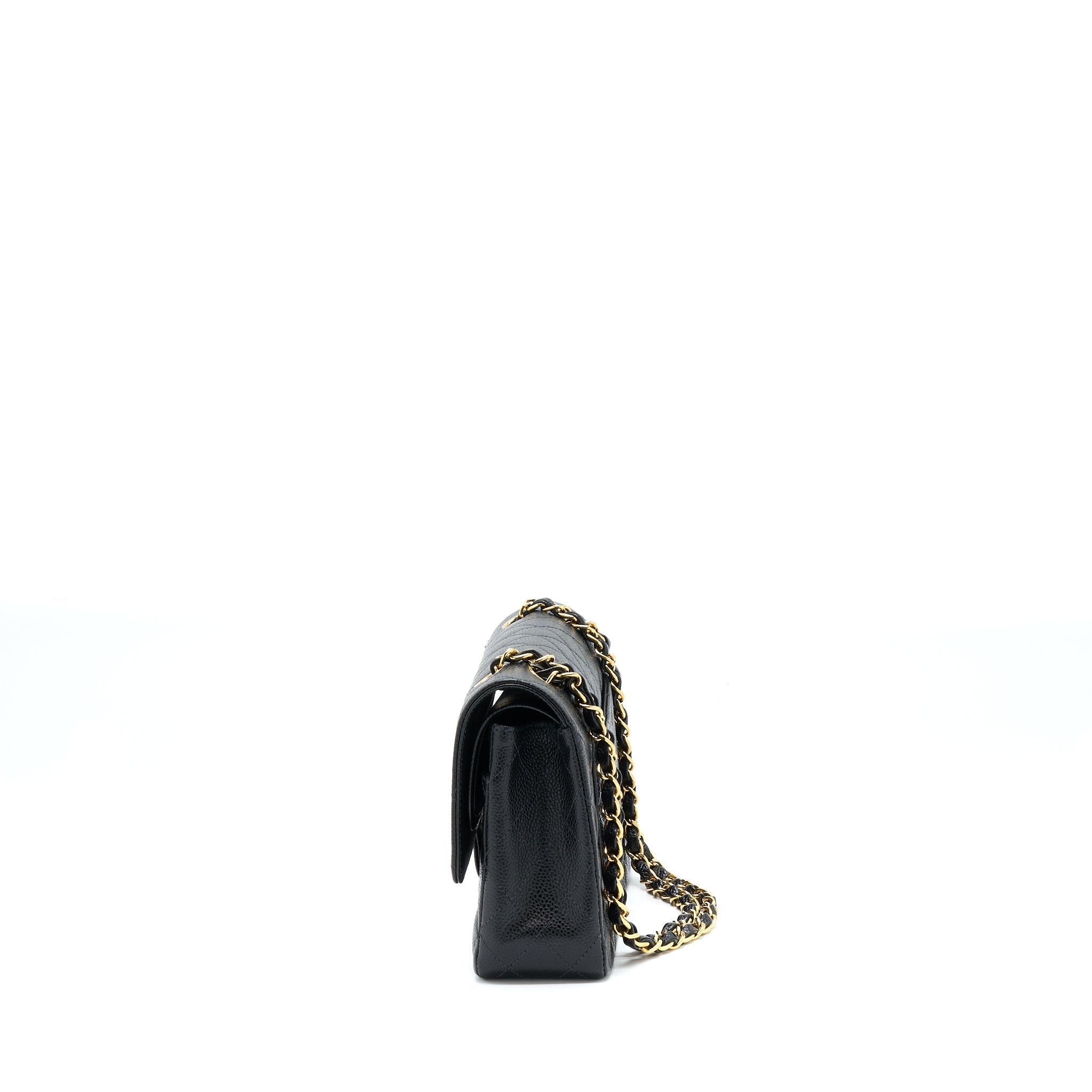 CHANEL CLASSIC DOUBLE FLAP BAG CAVIAR BLACK GHW