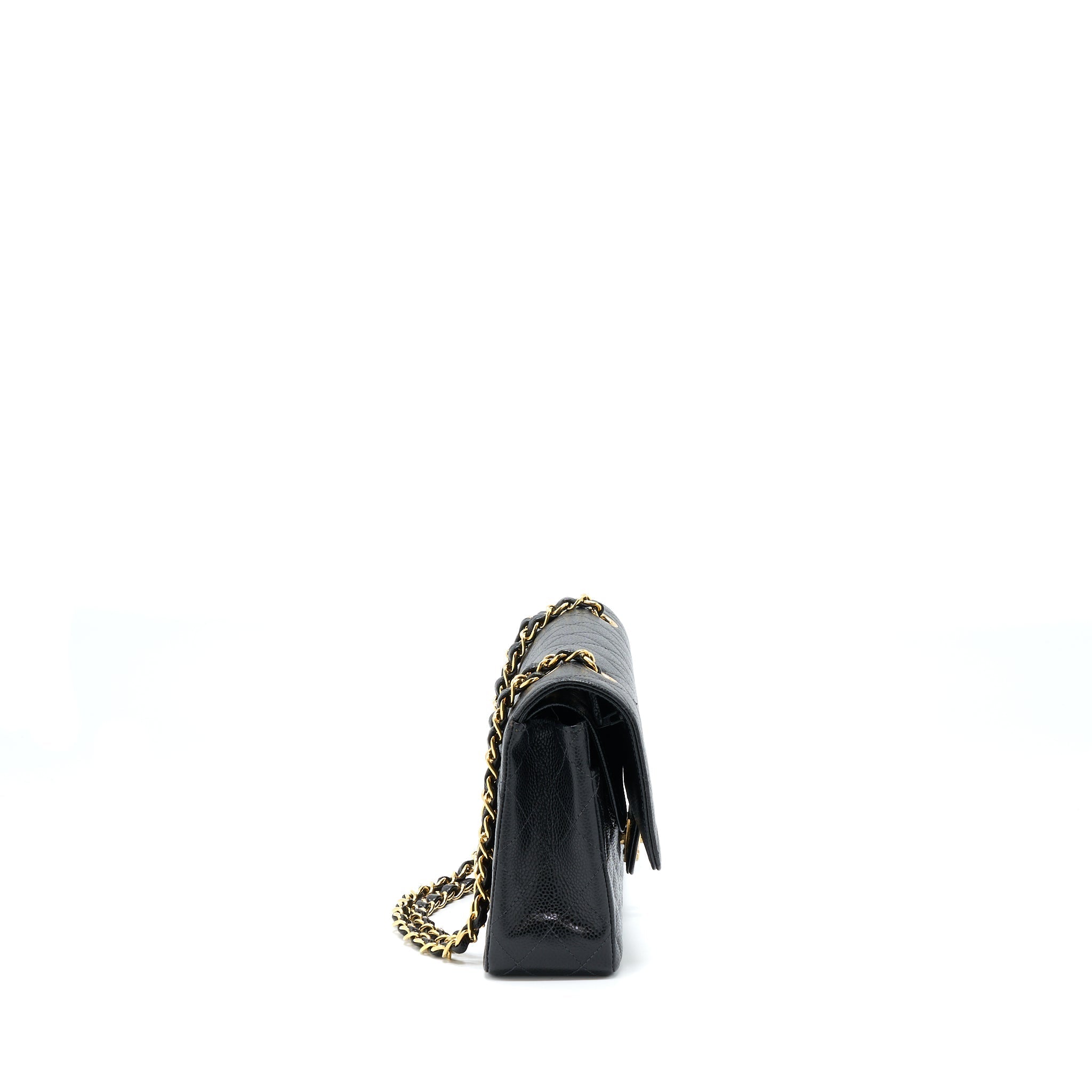 CHANEL CLASSIC DOUBLE FLAP BAG CAVIAR BLACK GHW