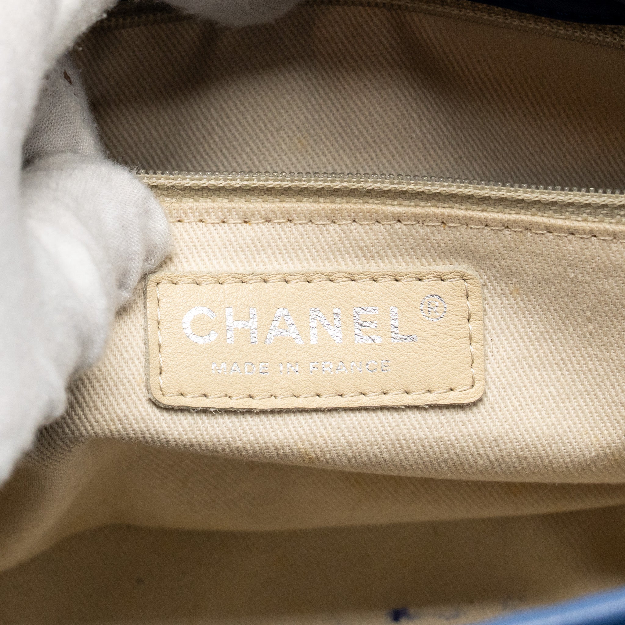 CHANEL HOBO SHOULDER BAG CALFSKIN BLUE SHW