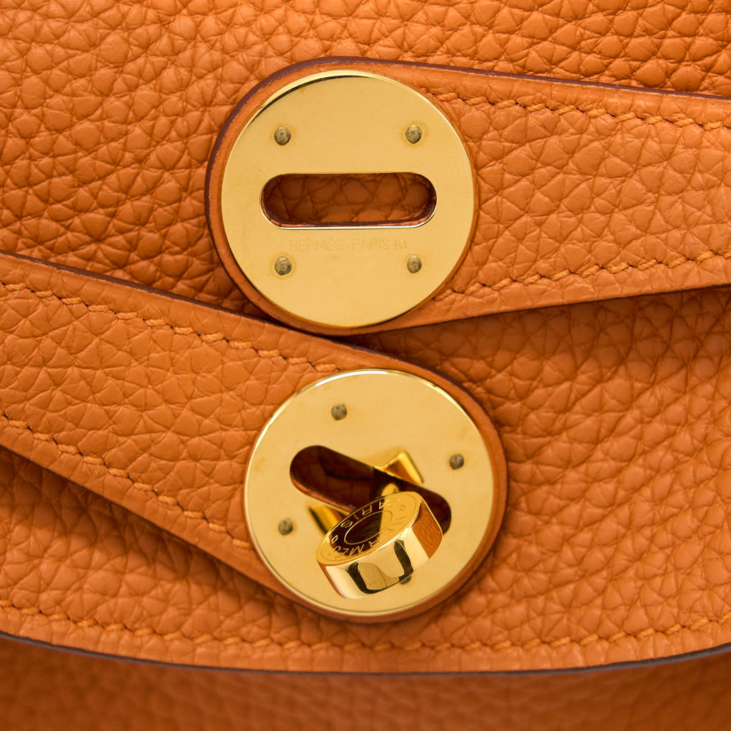HERMES LINDY 26 CLEMENCE ORANGE GHW