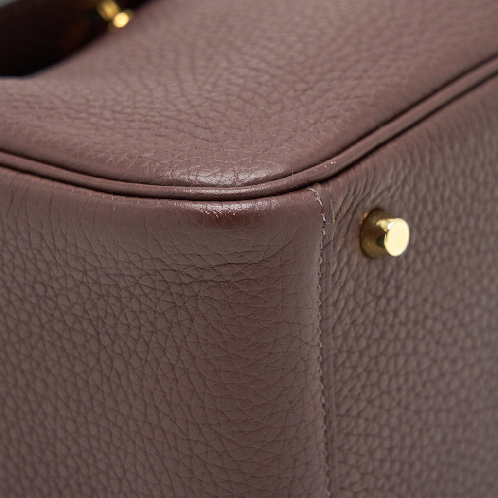 HERMES MINI LINDY 41 HAVANA GHW
