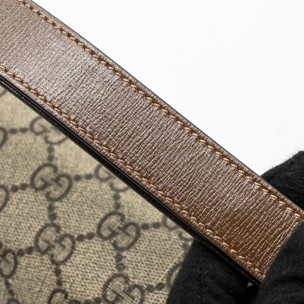 GUCCI HORSEBIT 1955 SHOULDER BAG GG SUPREME CANVAS/ LEATHER BROWN GHW