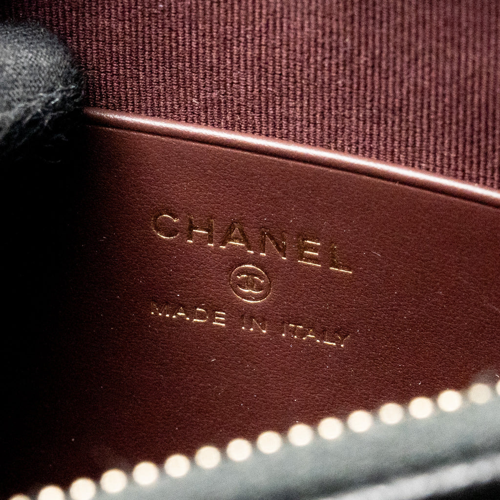 CHANEL 25A CLUTCH WITH CHAIN BAG CAVIAR BLACK LGHW