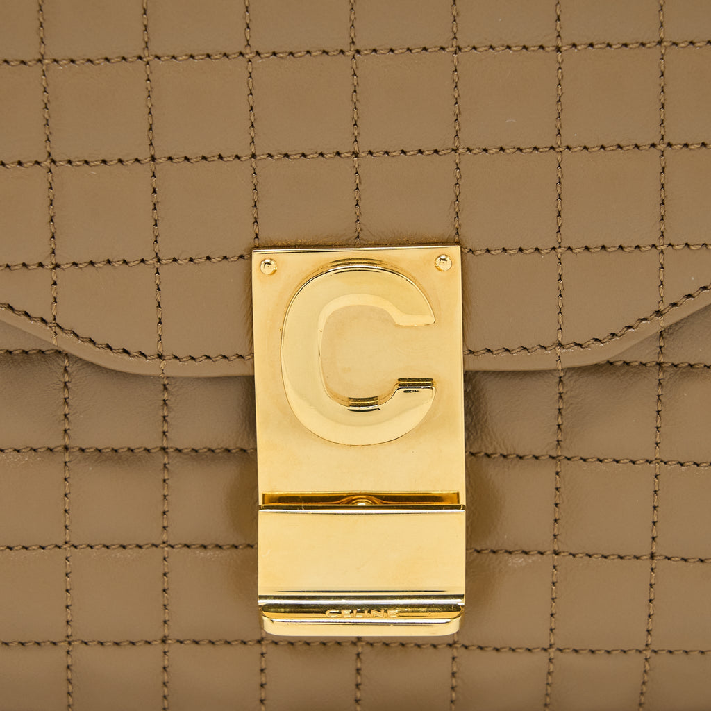 CELINE C BAG CALFSKIN LIGHT CAMEL GHW