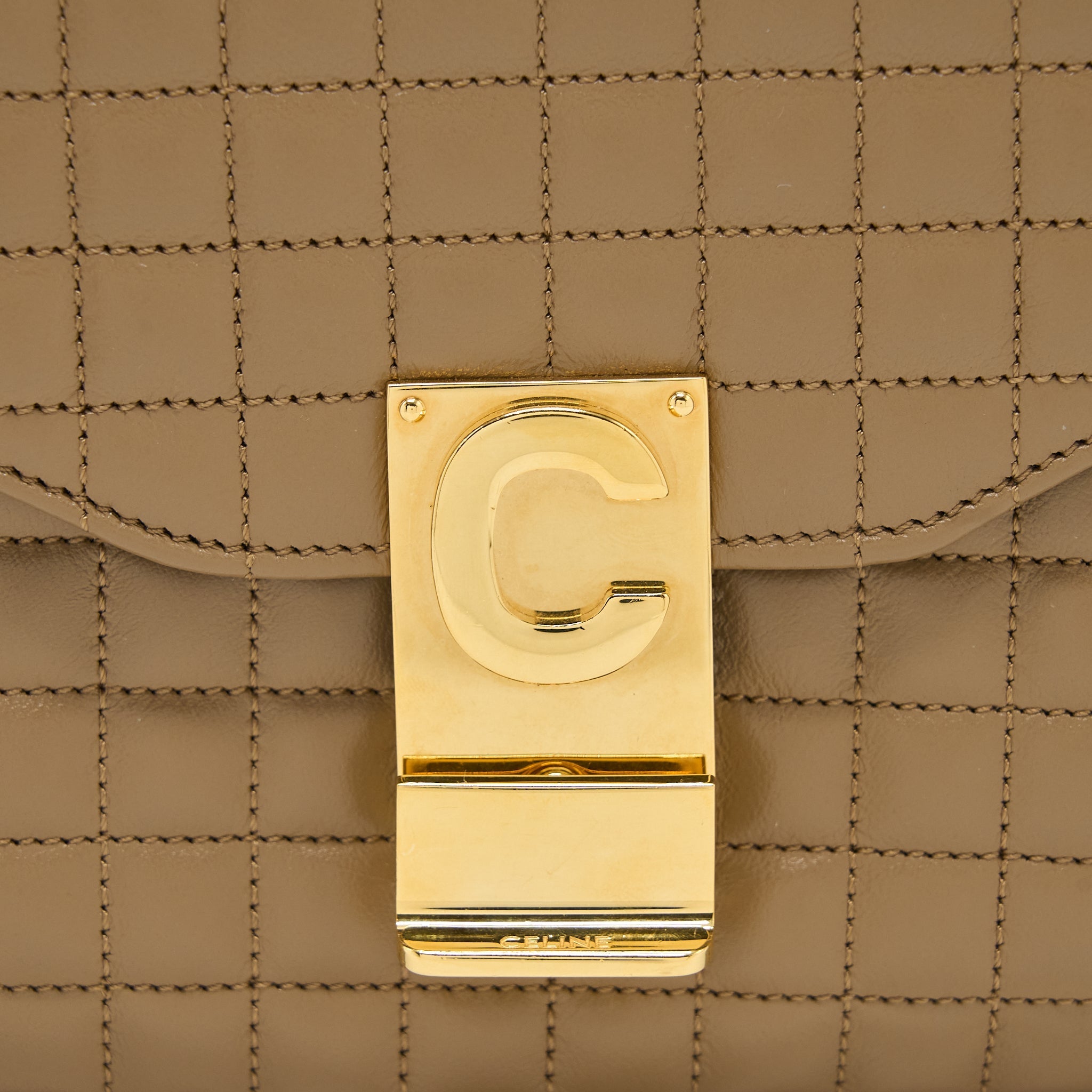 CELINE C BAG CALFSKIN LIGHT CAMEL GHW