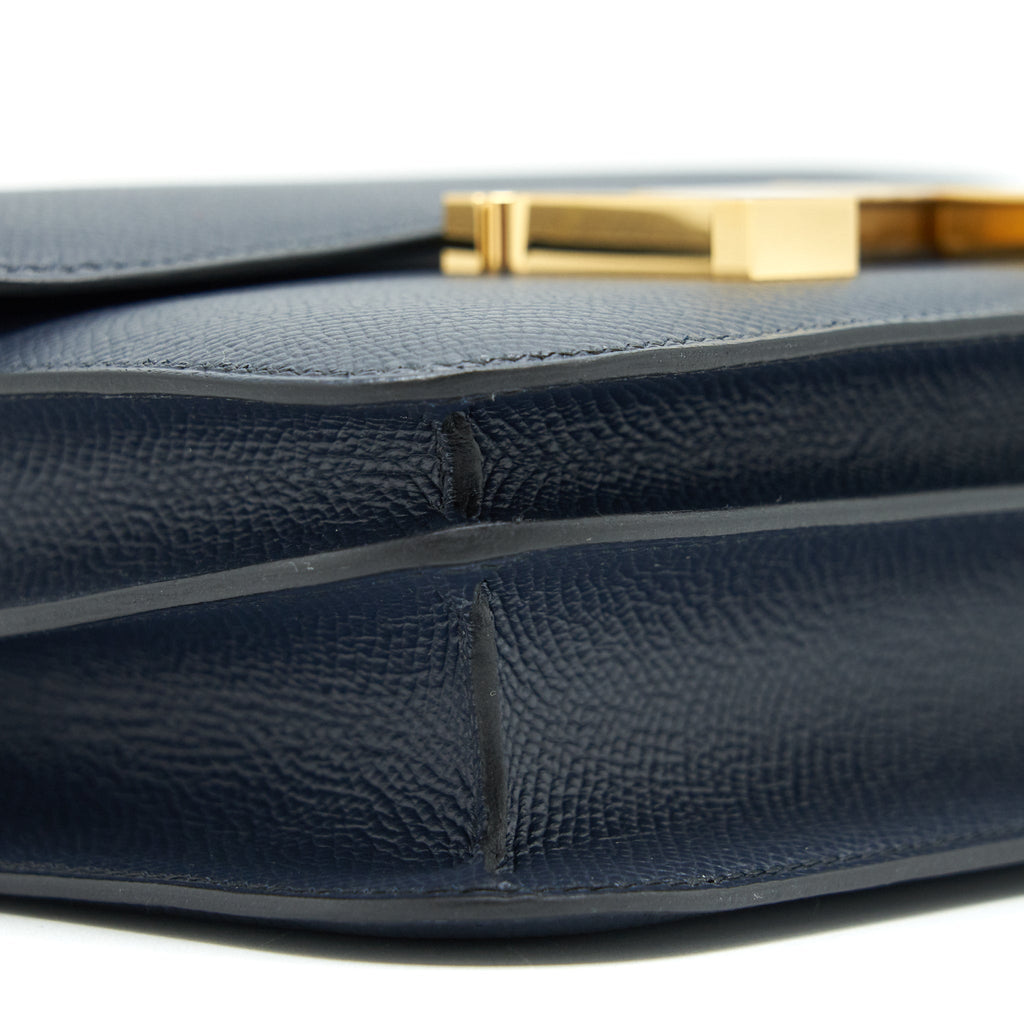 HERMES MINI CONSTANCE BLUE INDIGO GHW