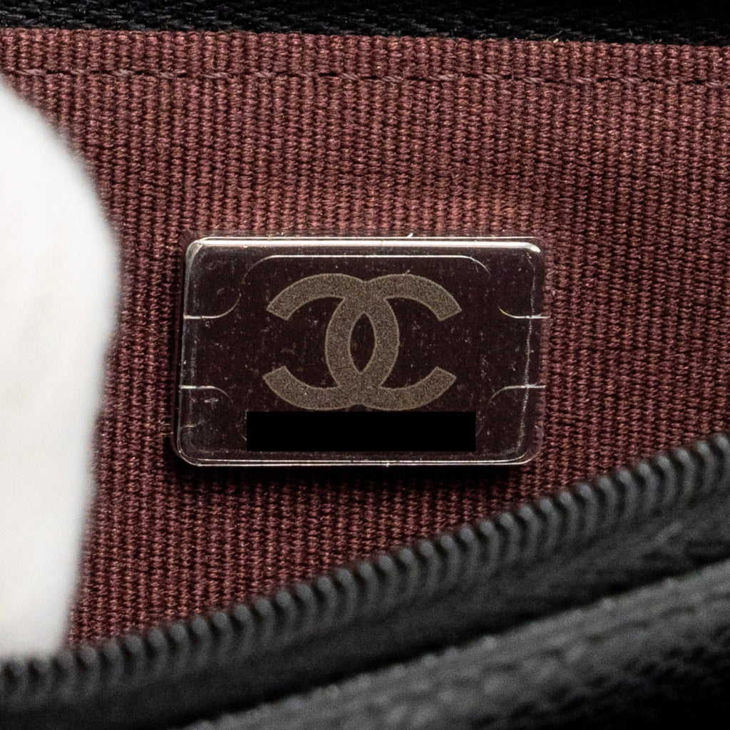 CHANEL CLASSIC WALLET ON CHAIN CAVIAR BLACK SHW (MICROCHIP)