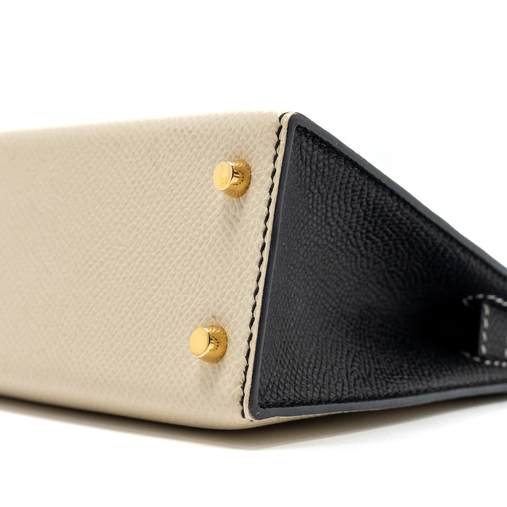 HERMES MINI KELLY SPECIAL ORDER EPSOM NATA/BLACK GHW