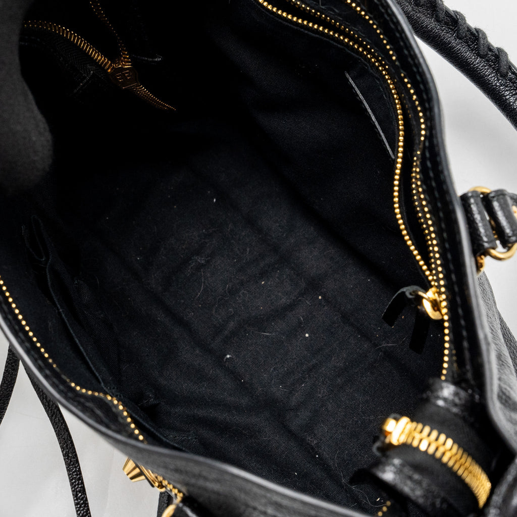 BALENCIAGA CLASSIC CITY BAG LEATHER BLACK GHW