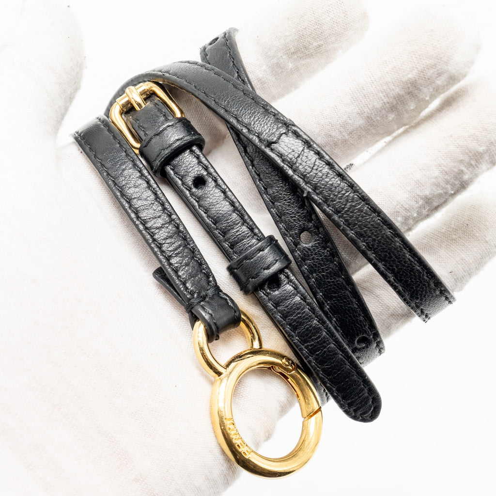 FENDI MINI PEEKABOO LAMBSKIN BLACK GHW