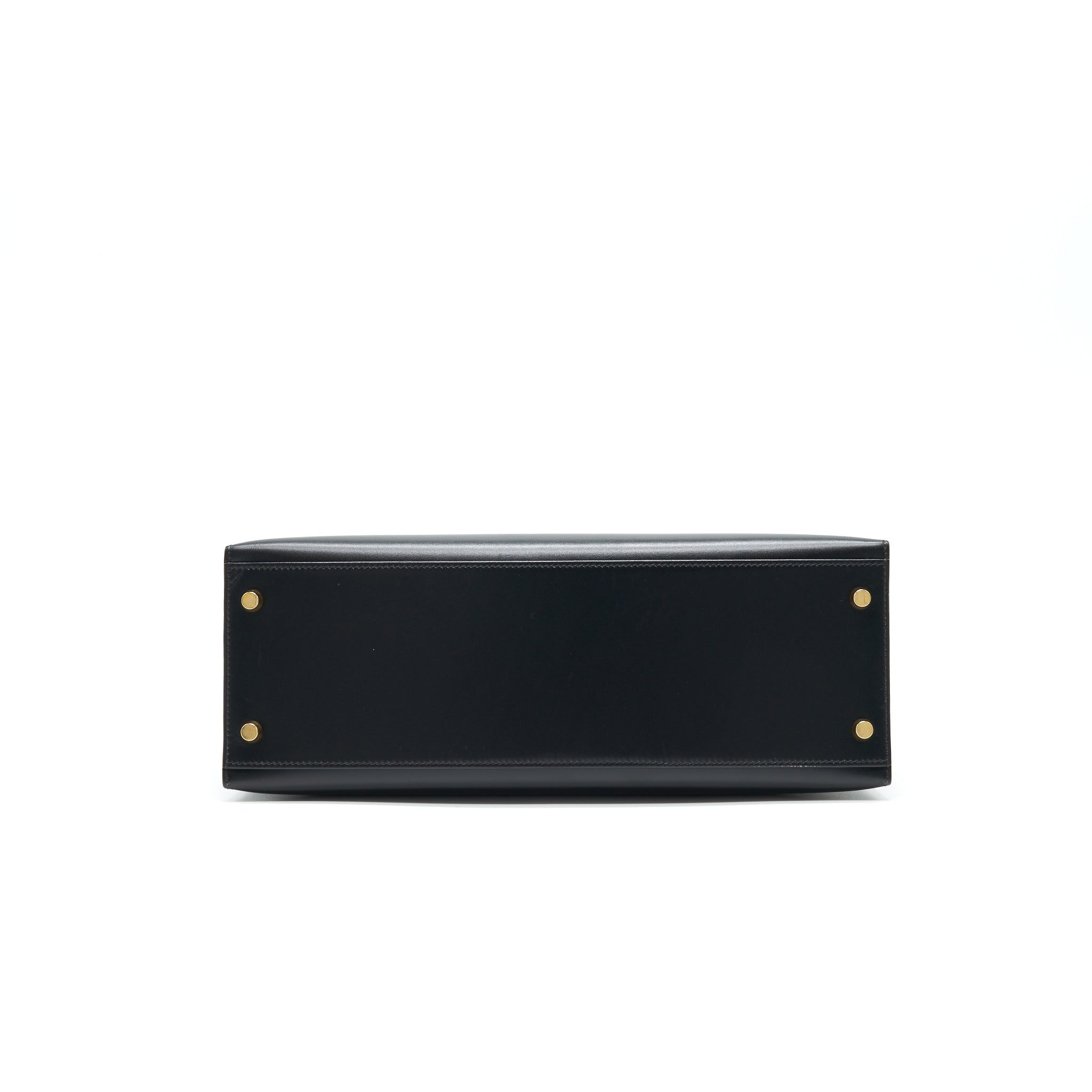 HERMES KELLY32 BOX LEATHER BLACK GHW (SHOULDER STAP MISSING)