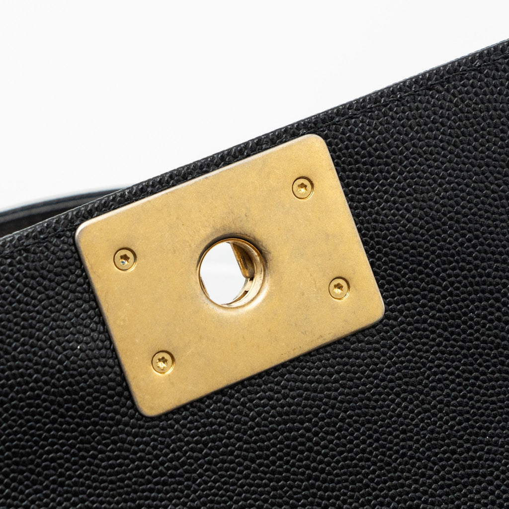CHANEL SMALL BOY BAG CAVIAR BLACK GHW
