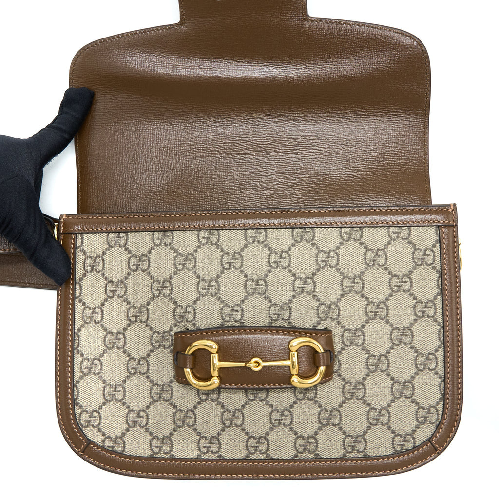 GUCCI HORSEBIT 1955 BAG GG SUPREME CANVAS GHW