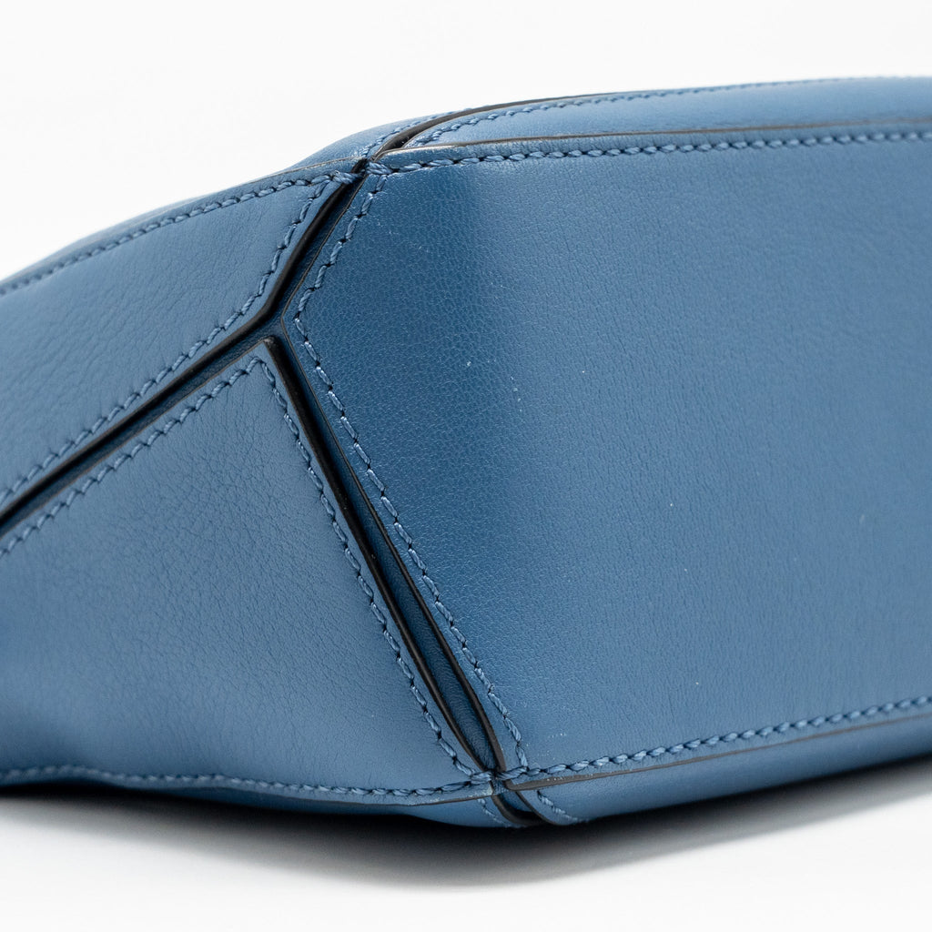 LOEWE MINI PUZZLE BAG CALFSKIN DARK BLUE SHW
