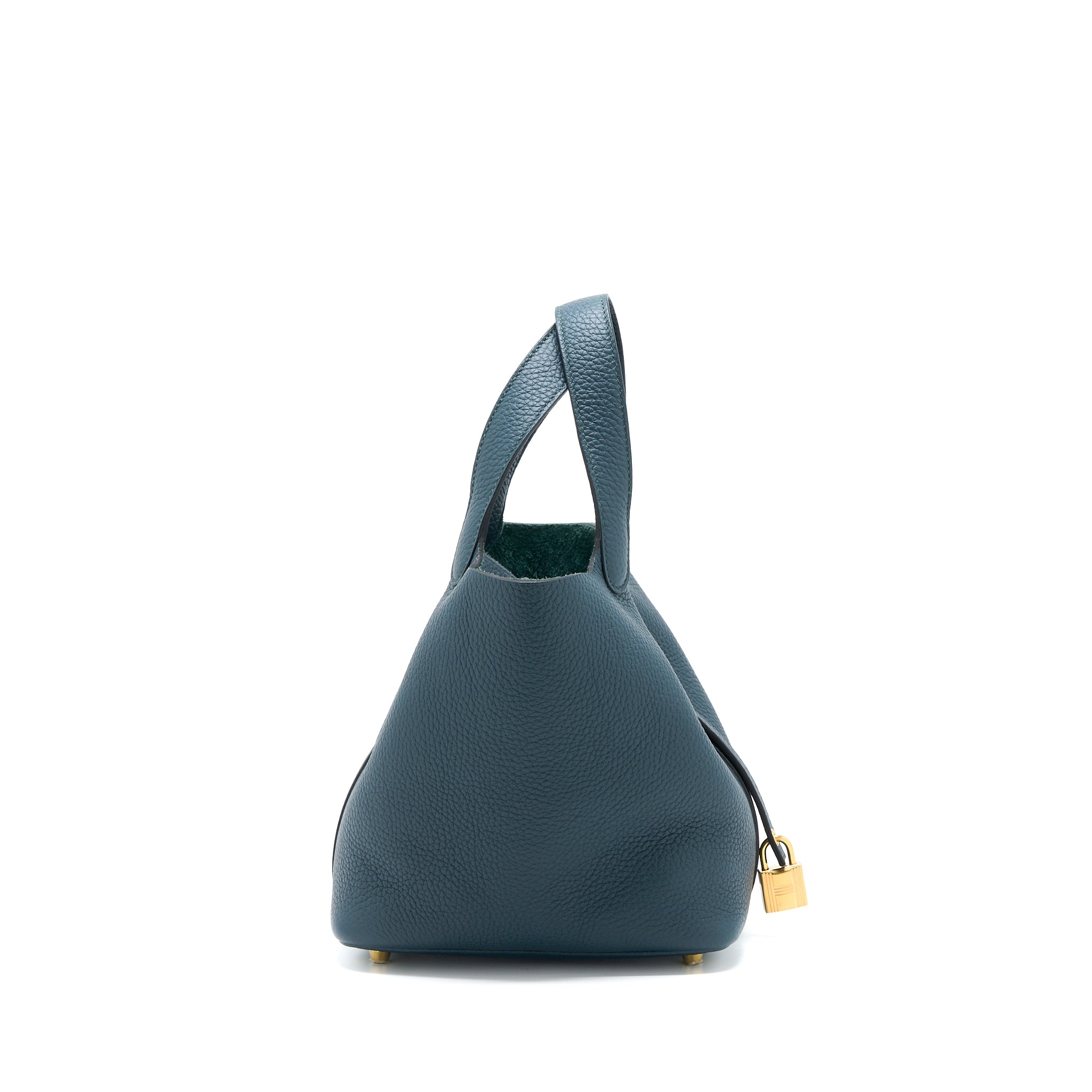 HERMES PICOTIN 18 LOCK BAG CLEMENCE 6O VERT CYPRES GHW