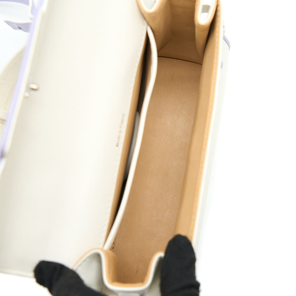 DELVAUX TEMPETE TOTE BAG CALFSKIN WHITE/MULTICOLOUR SHW