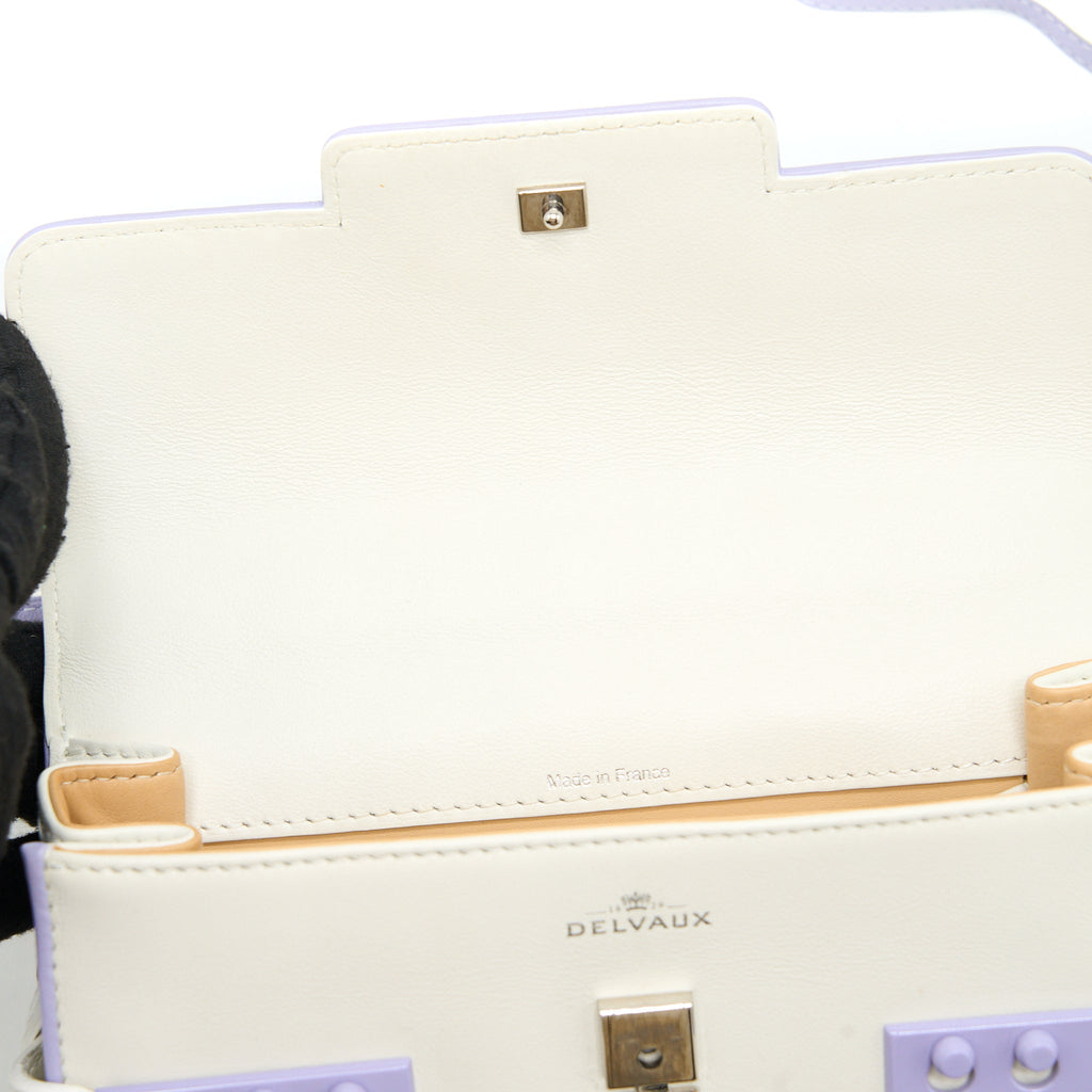 DELVAUX TEMPETE TOTE BAG CALFSKIN WHITE/MULTICOLOUR SHW