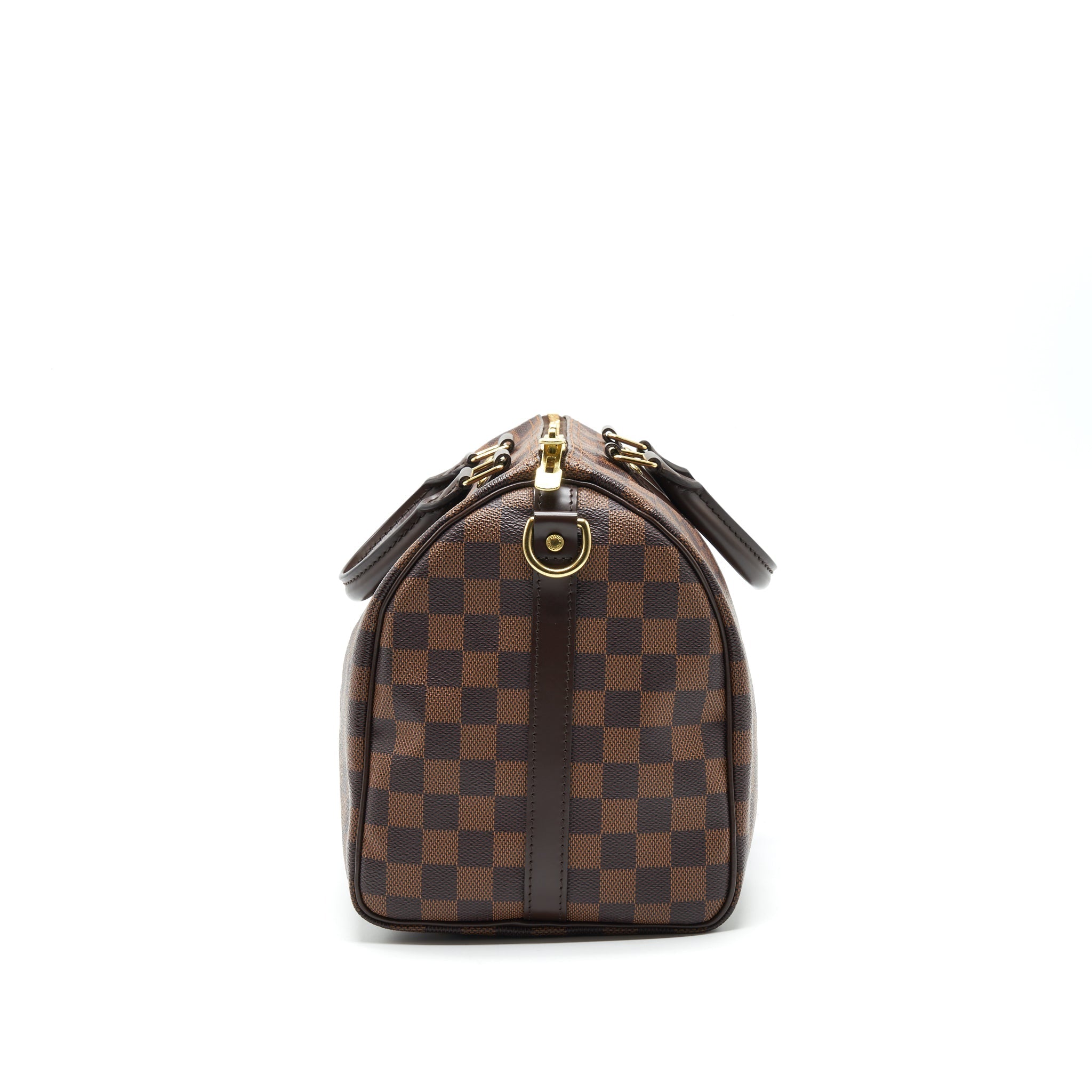 LOUIS VUITTON SPEEDY 30 DAMIER EBENE CANVAS HANDBAG BROWN