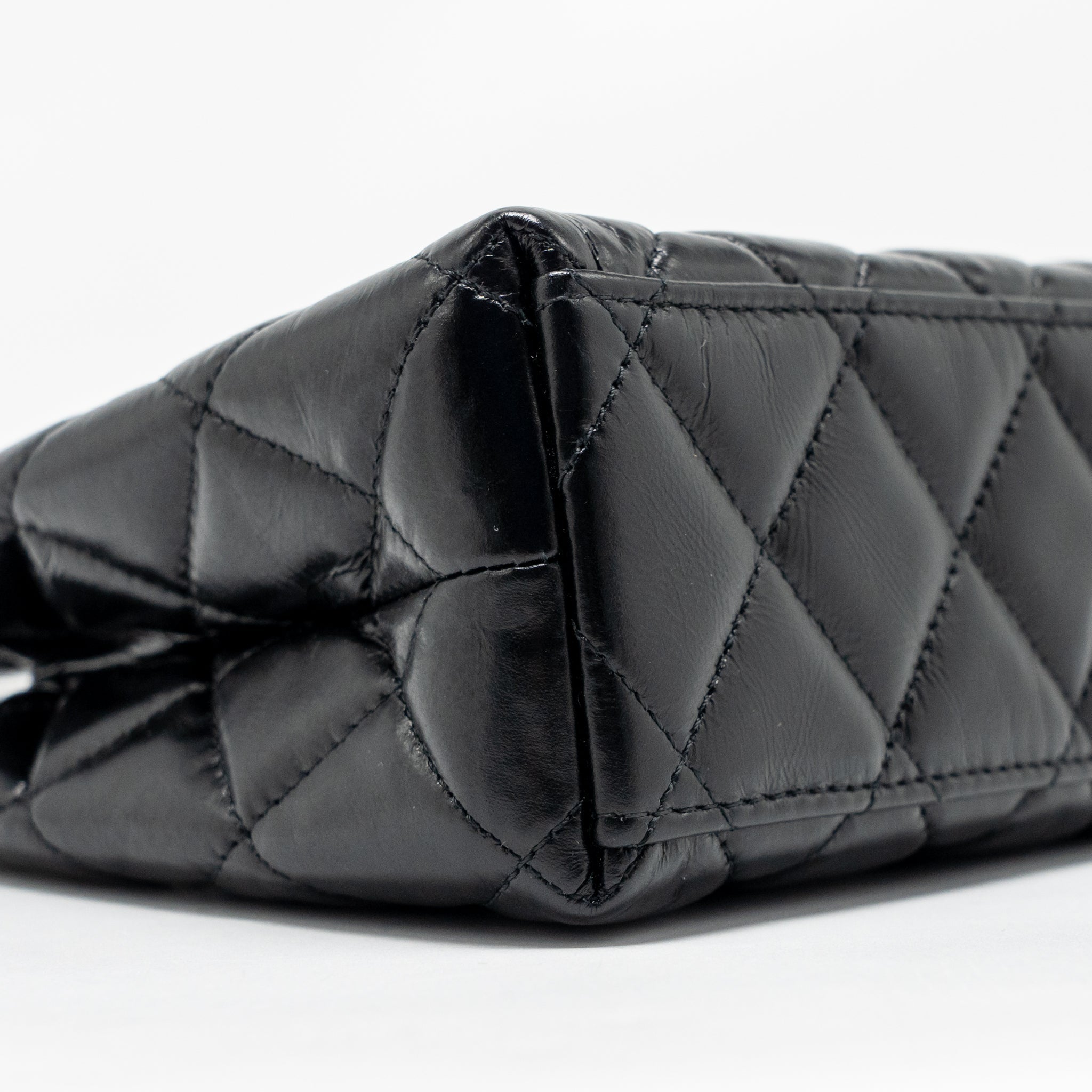 CHANEL MINI KELLY SHOPPING TOTE BAG CALFSKIN BLACK GHW (MICROCHIP)