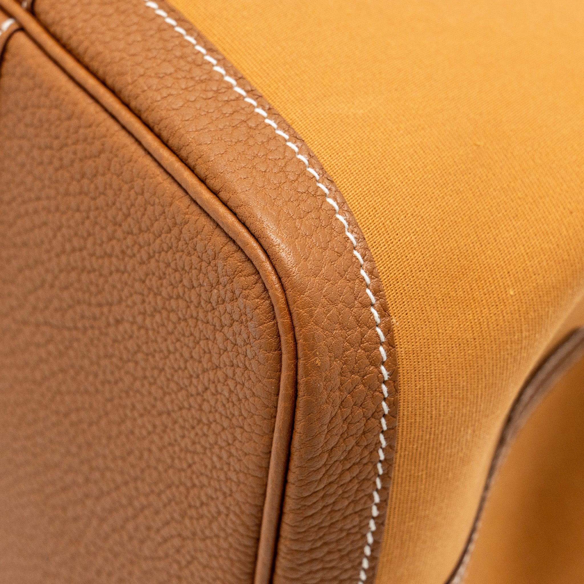 HERMES GARDEN PARTY 36 CANVAS/NEGONDA DUNE-MAGNOLIA/GOLD SHW