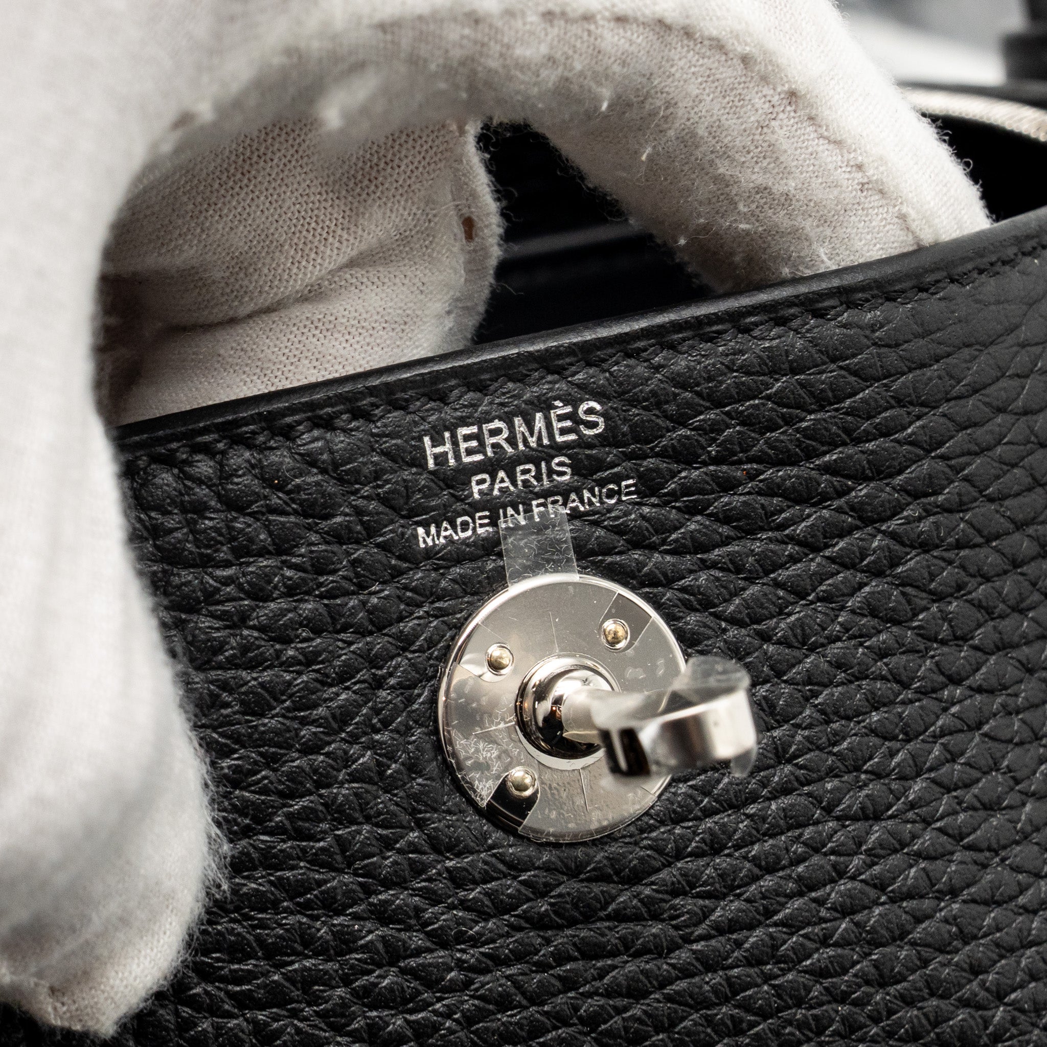 HERMES MINI LINDY II CLEMENCE BLACK SHW