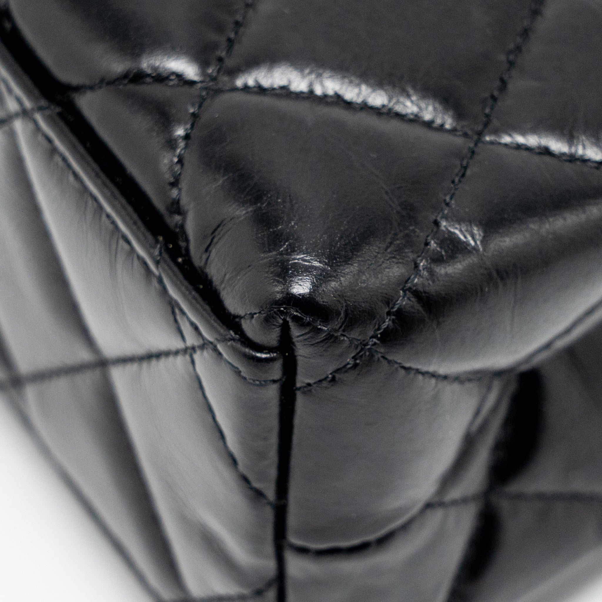 CHANEL MINI KELLY SHOPPING TOTE BAG CALFSKIN BLACK GHW (MICROCHIP)