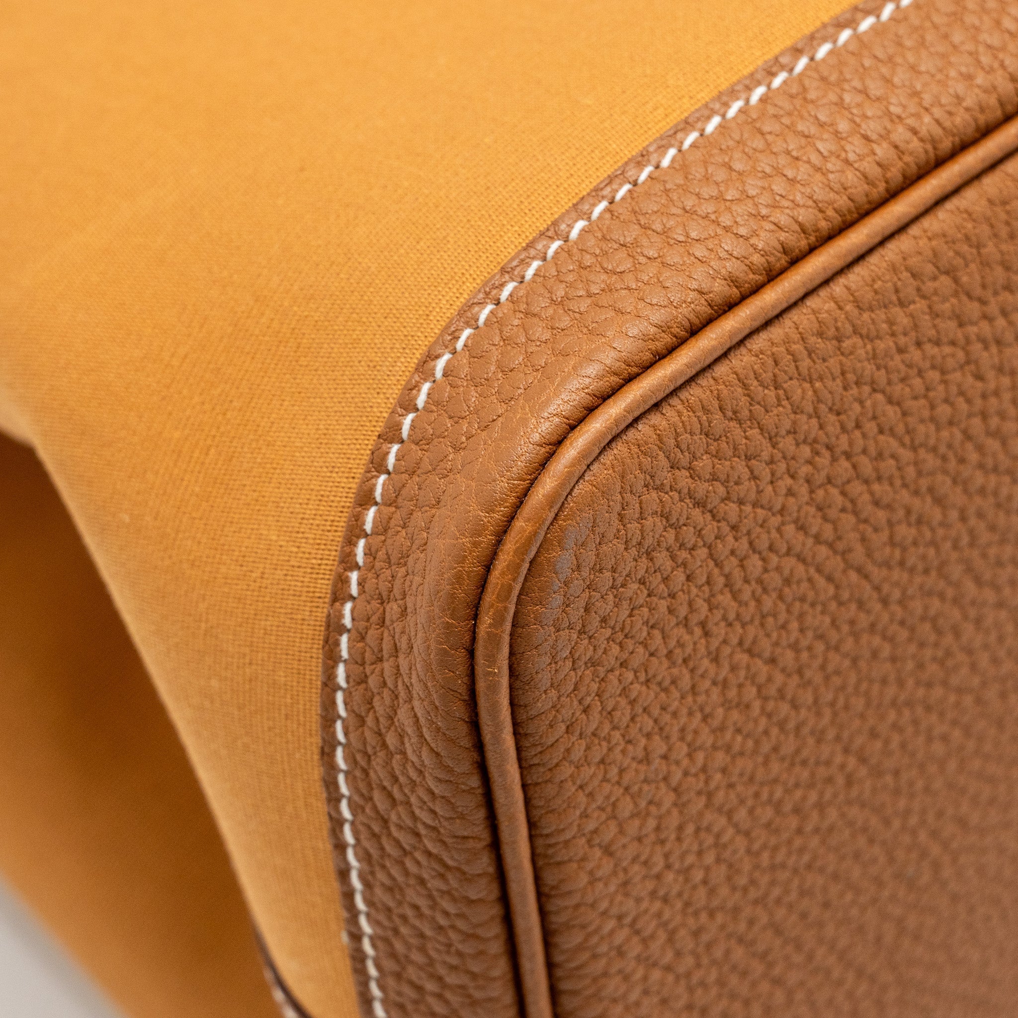 HERMES GARDEN PARTY 36 CANVAS/NEGONDA DUNE-MAGNOLIA/GOLD SHW