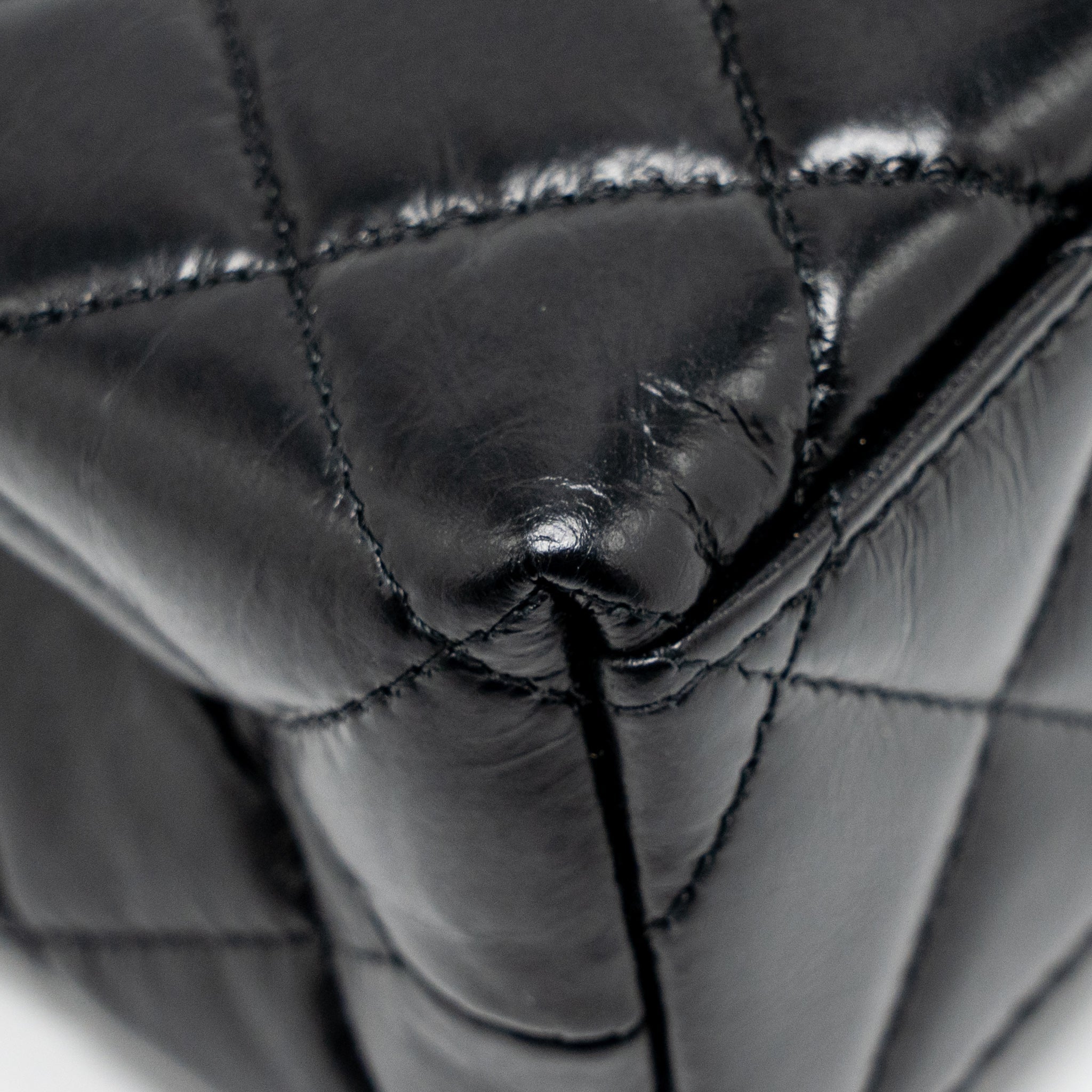 CHANEL MINI KELLY SHOPPING TOTE BAG CALFSKIN BLACK GHW (MICROCHIP)
