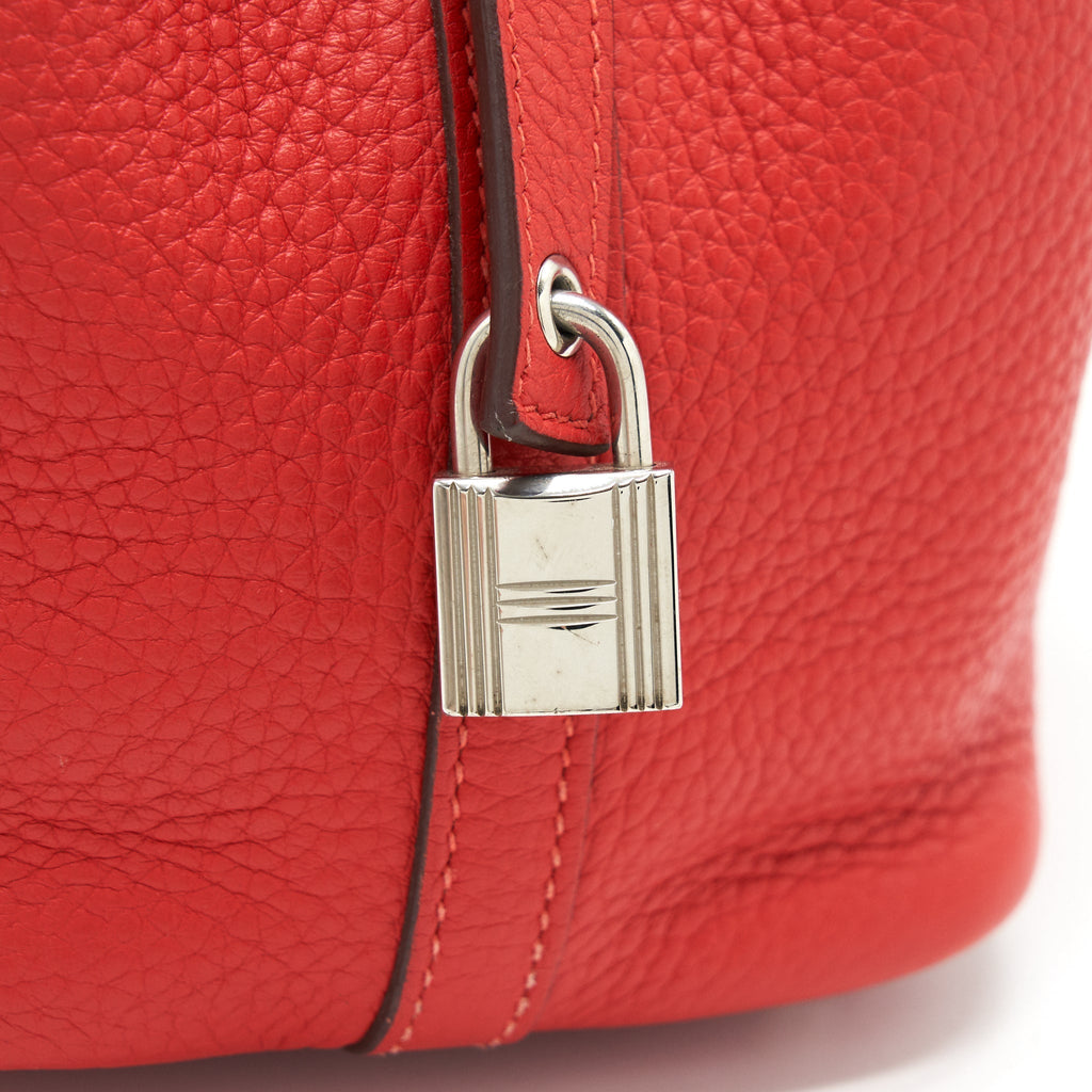 HERMES PICOTIN 18 LOCK BAG ROUGE TOMATE SHW