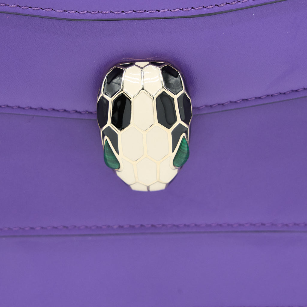 BVLGARI SERPENTI FOREVER SHOULDER BAG CALFSKIN PURPLE GHW