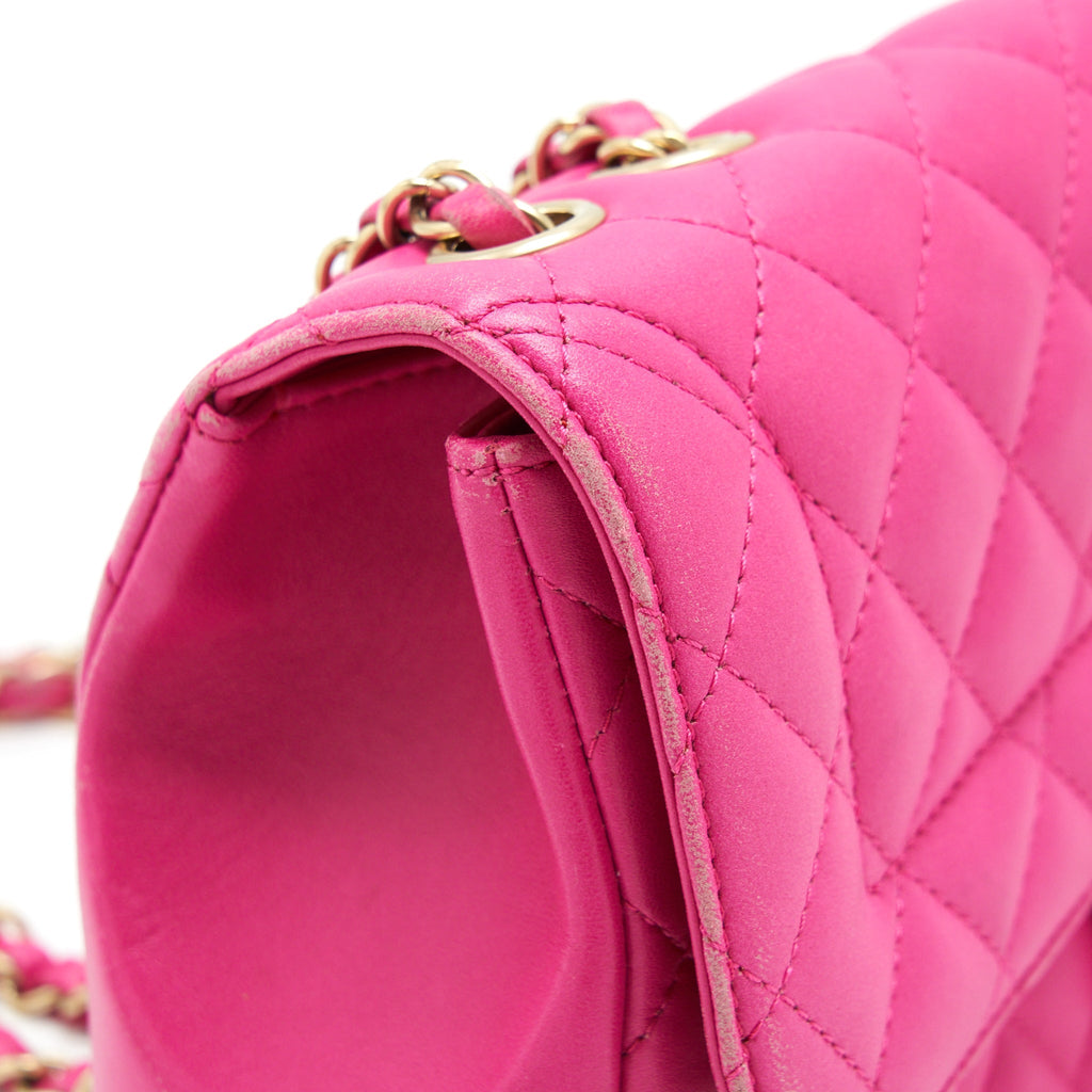 CHANEL QUILTED FLAP BAG LAMBSKIN PINK GHW