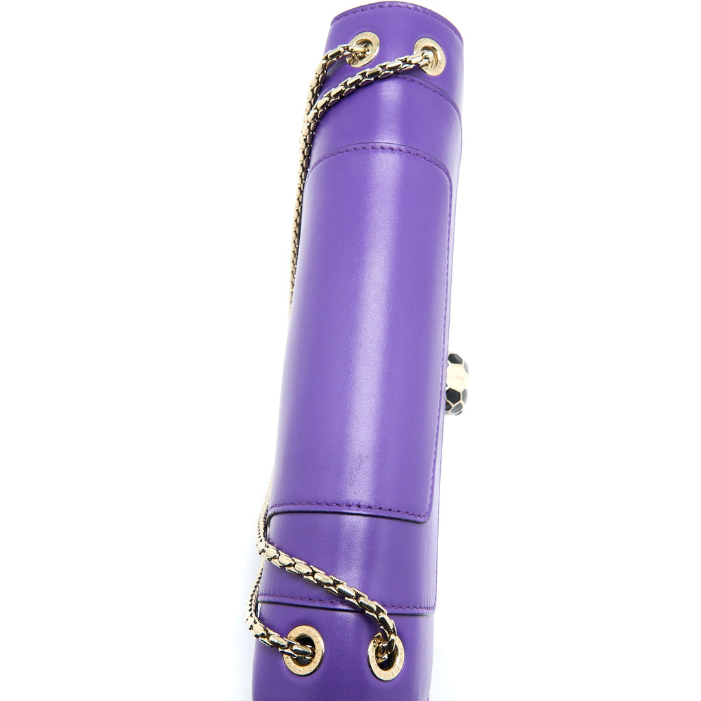 BVLGARI SERPENTI FOREVER SHOULDER BAG CALFSKIN PURPLE GHW