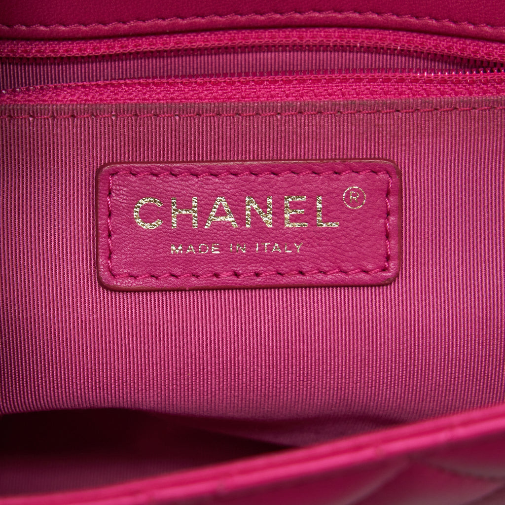 CHANEL QUILTED FLAP BAG LAMBSKIN PINK GHW