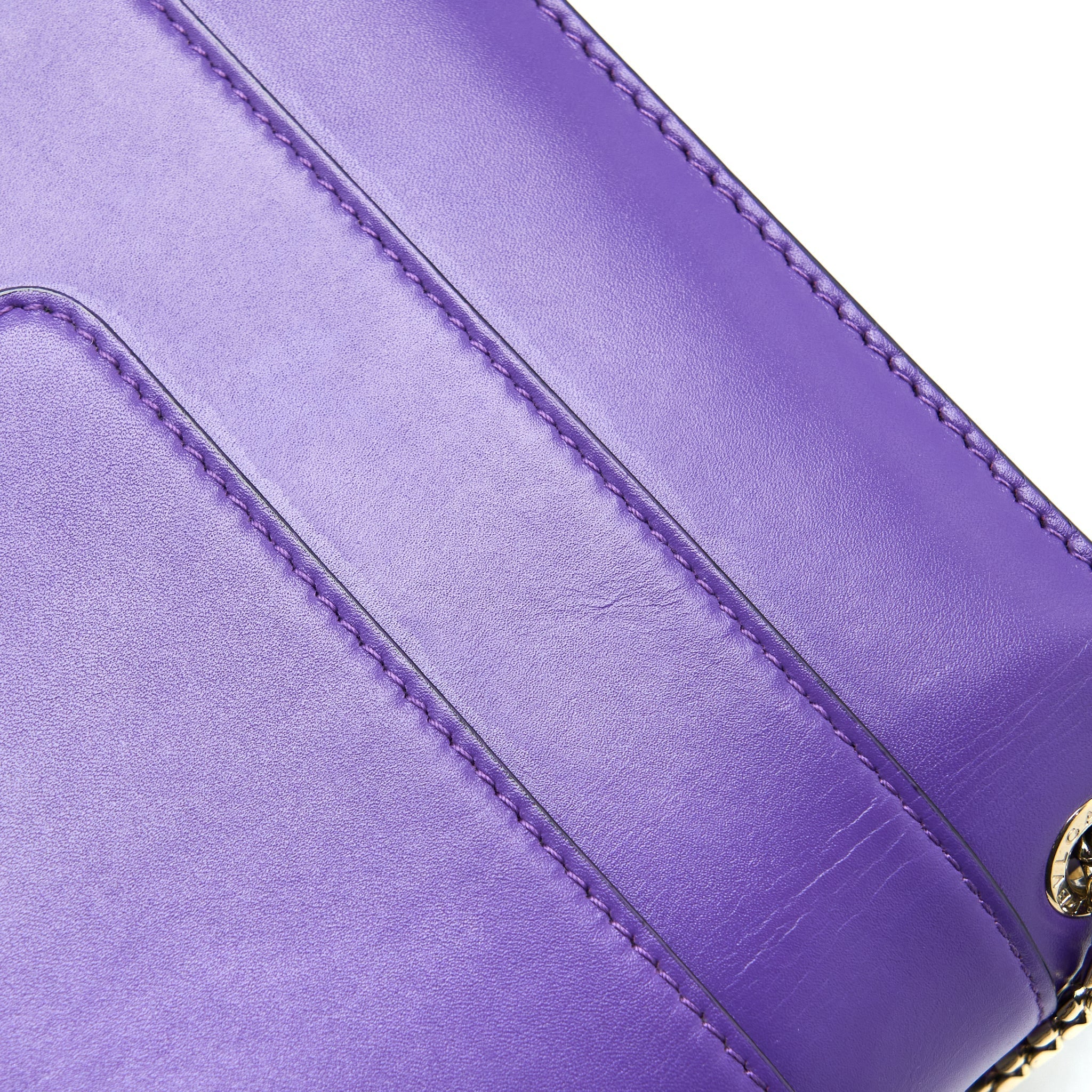 BVLGARI SERPENTI FOREVER SHOULDER BAG CALFSKIN PURPLE GHW