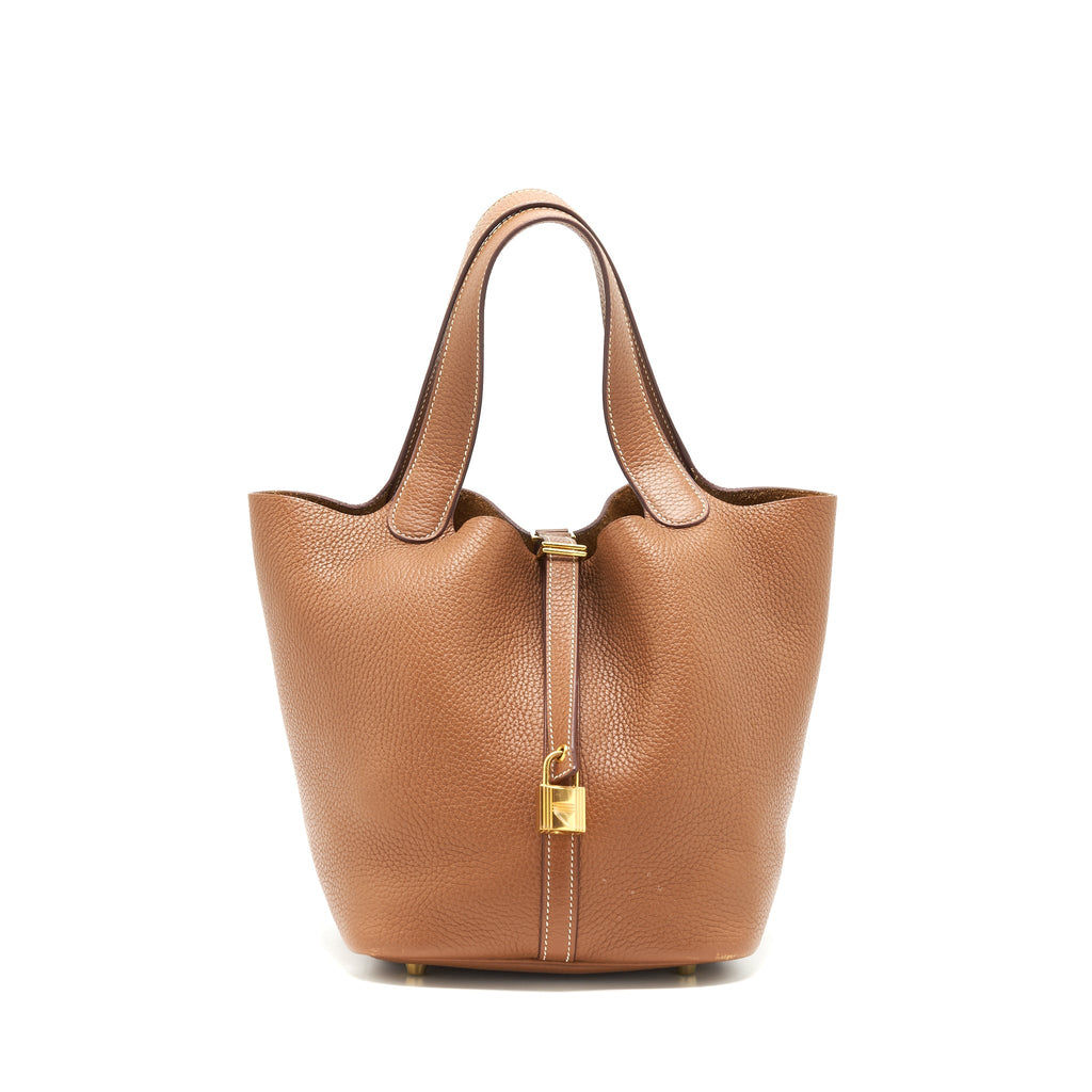 HERMES PICOTIN 22 LOCK BAG GOLD GHW