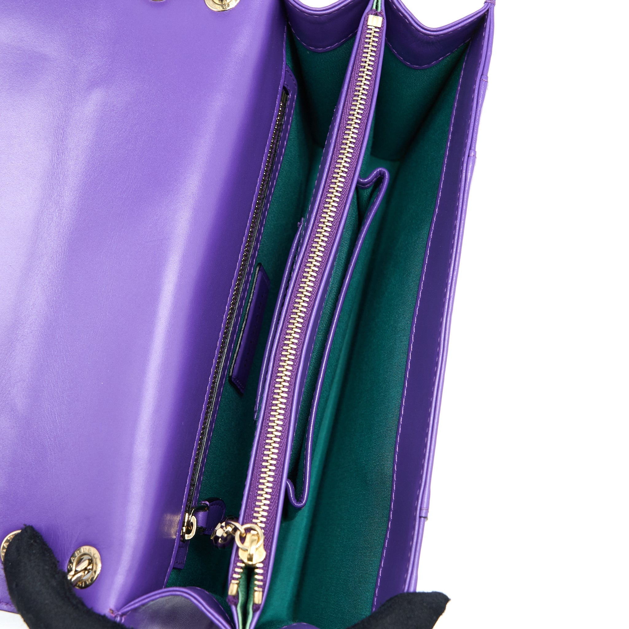 BVLGARI SERPENTI FOREVER SHOULDER BAG CALFSKIN PURPLE GHW