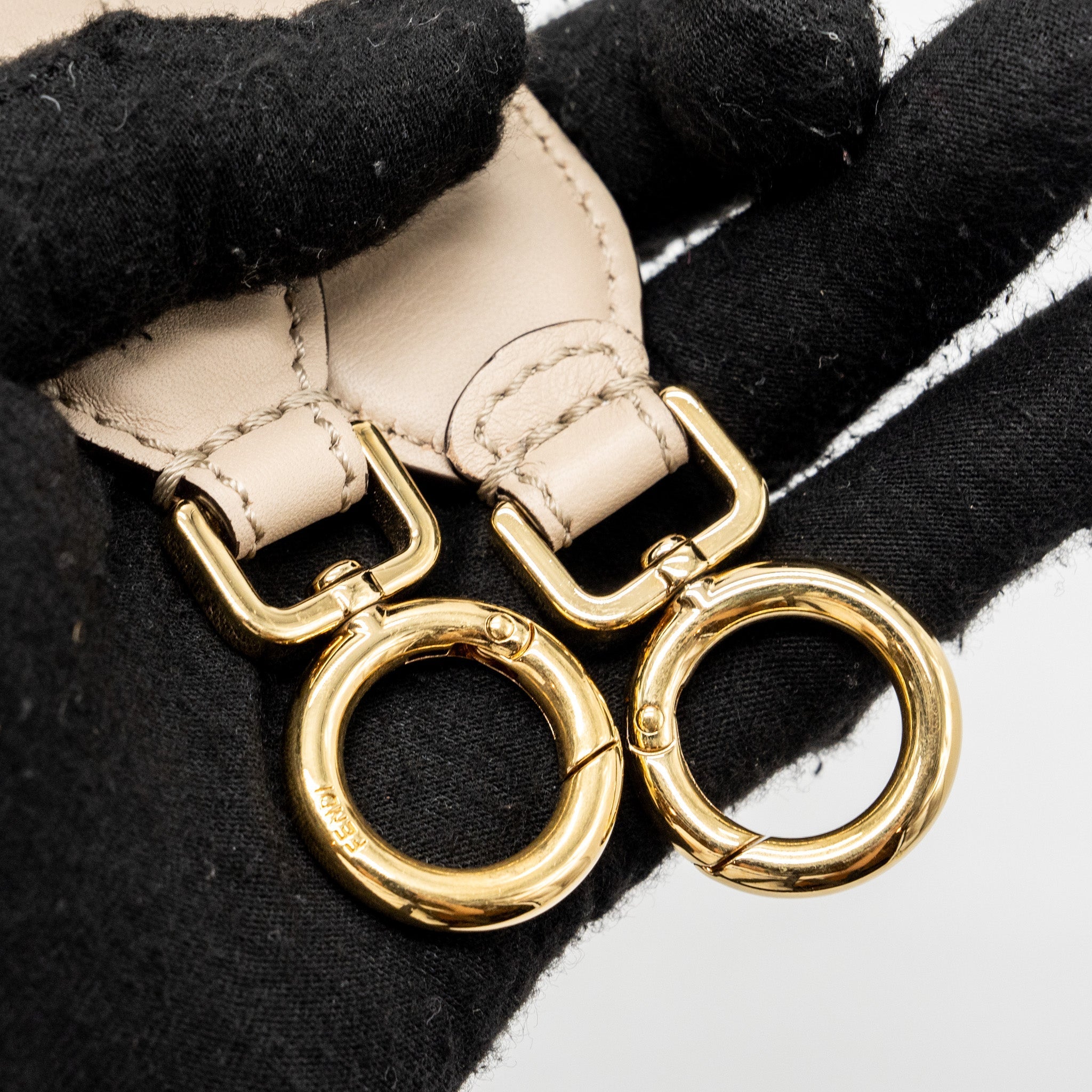 FENDI PEEKABOO MINI CALFSKIN BEIGE GHW