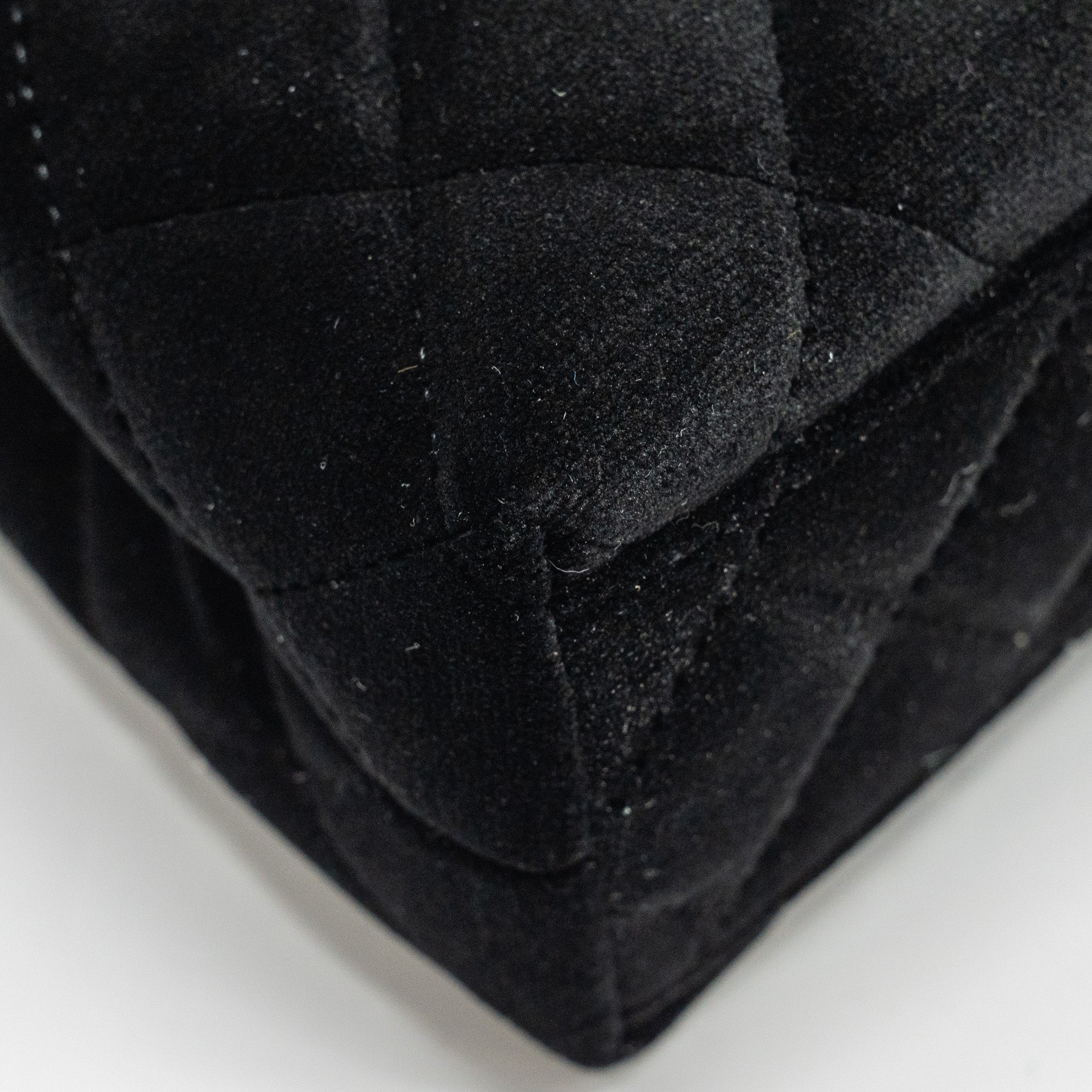CHANEL 24A MINI SHOPPING TOTE/MINI KELLY VELVET BLACK GHW (MICROCHIP)