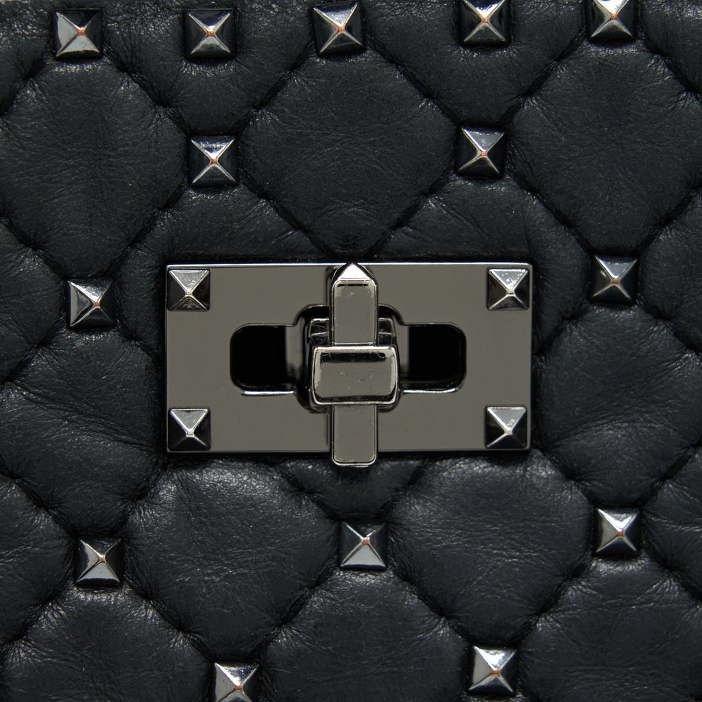VALENTINO GARAVANI ROCKSTUD TOTE/SHOULDER BAG BLACK SHW