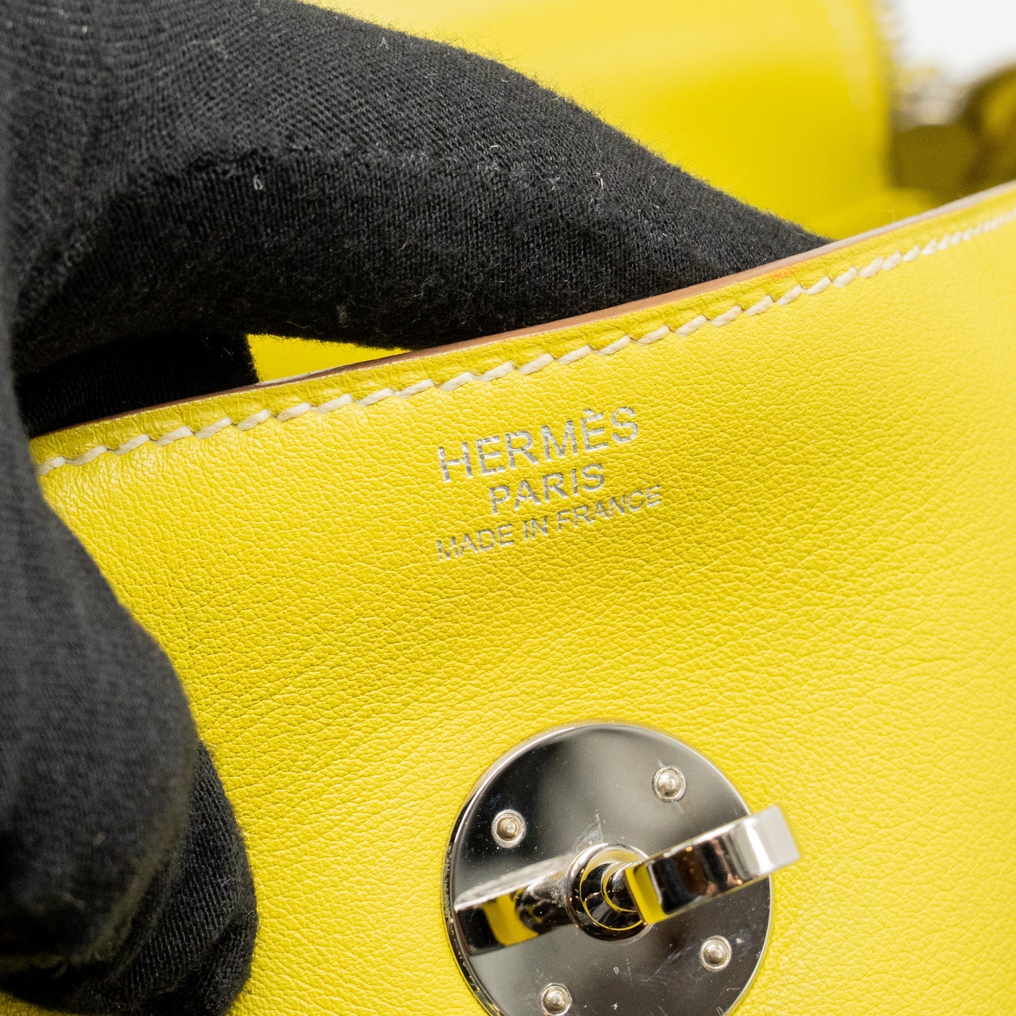 HERMES LINDY 30 SWIFT LIME SHW SQUARE O