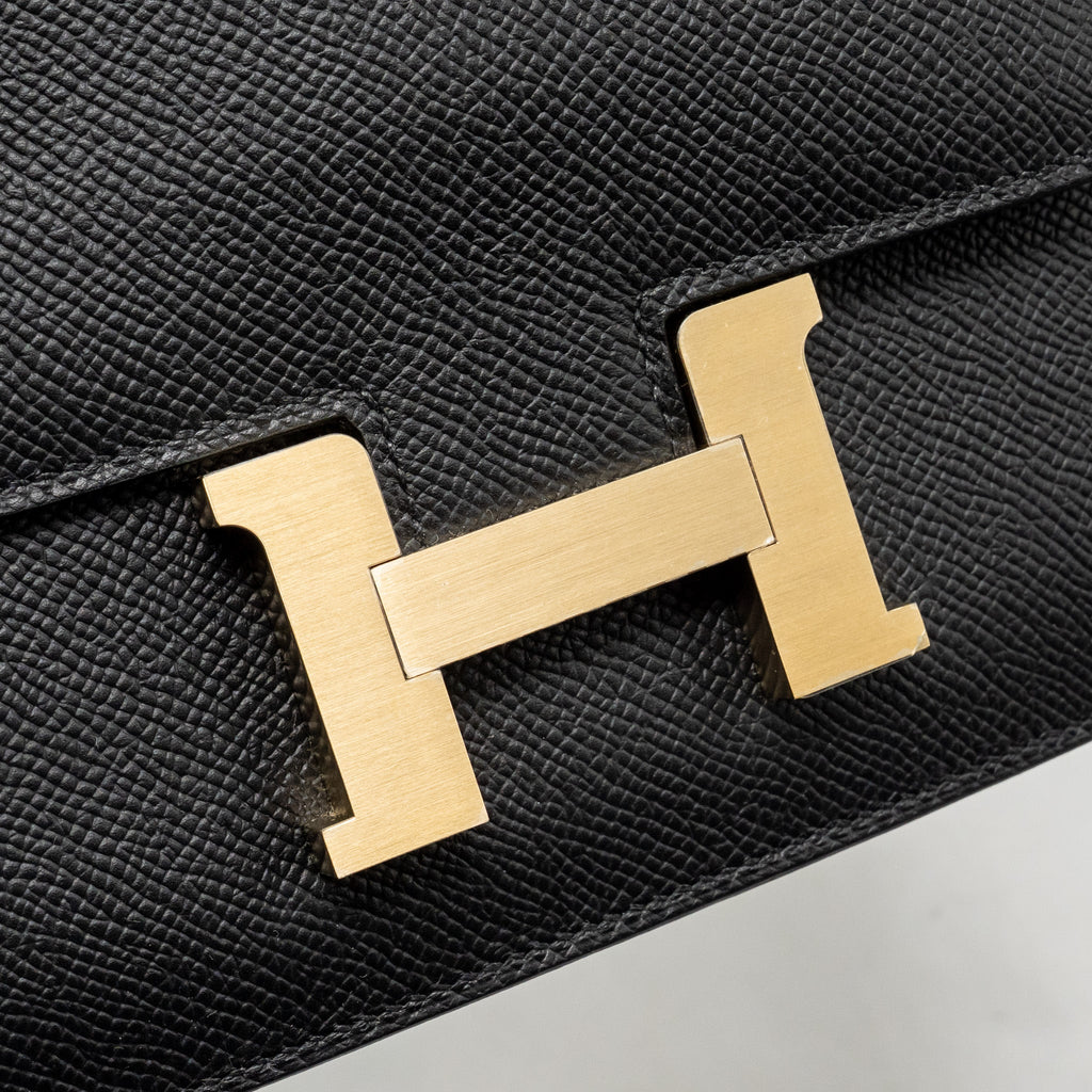 HERMES MINI CONSTANCE EPSOM BLACK BRUSHED GHW