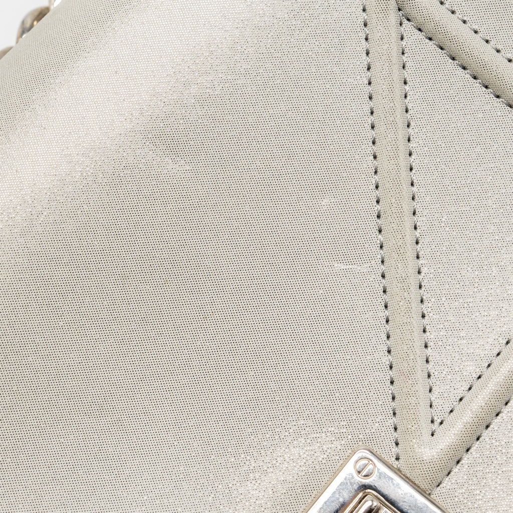 DIOR SMALL DIORAMA LEATHER IRIDESCENT PEARL GREY SHW
