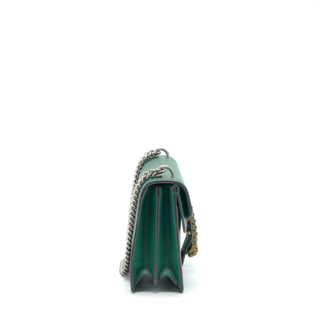 GUCCI DIONYSUS SMALL SHOULDER BAG GREEN WITH MULTICOLOUR HARDWARE