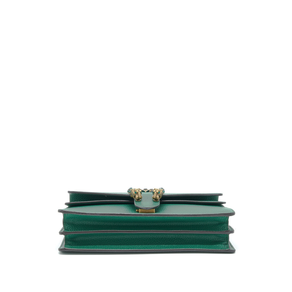 GUCCI DIONYSUS SMALL SHOULDER BAG GREEN WITH MULTICOLOUR HARDWARE
