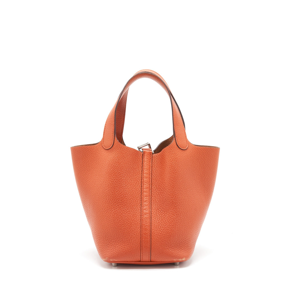HERMES PICOTIN 18 LOCK BAG ORANGE SHW