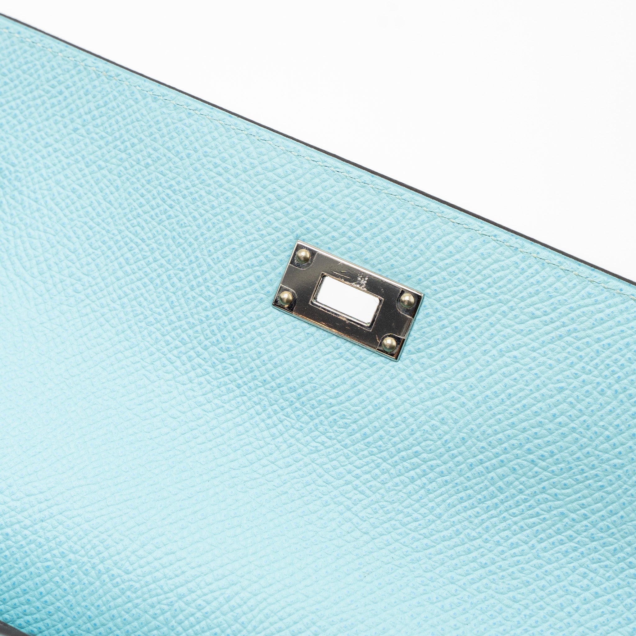HERMES KELLY LONG WALLET EPSOM BLUE ATOLL SHW