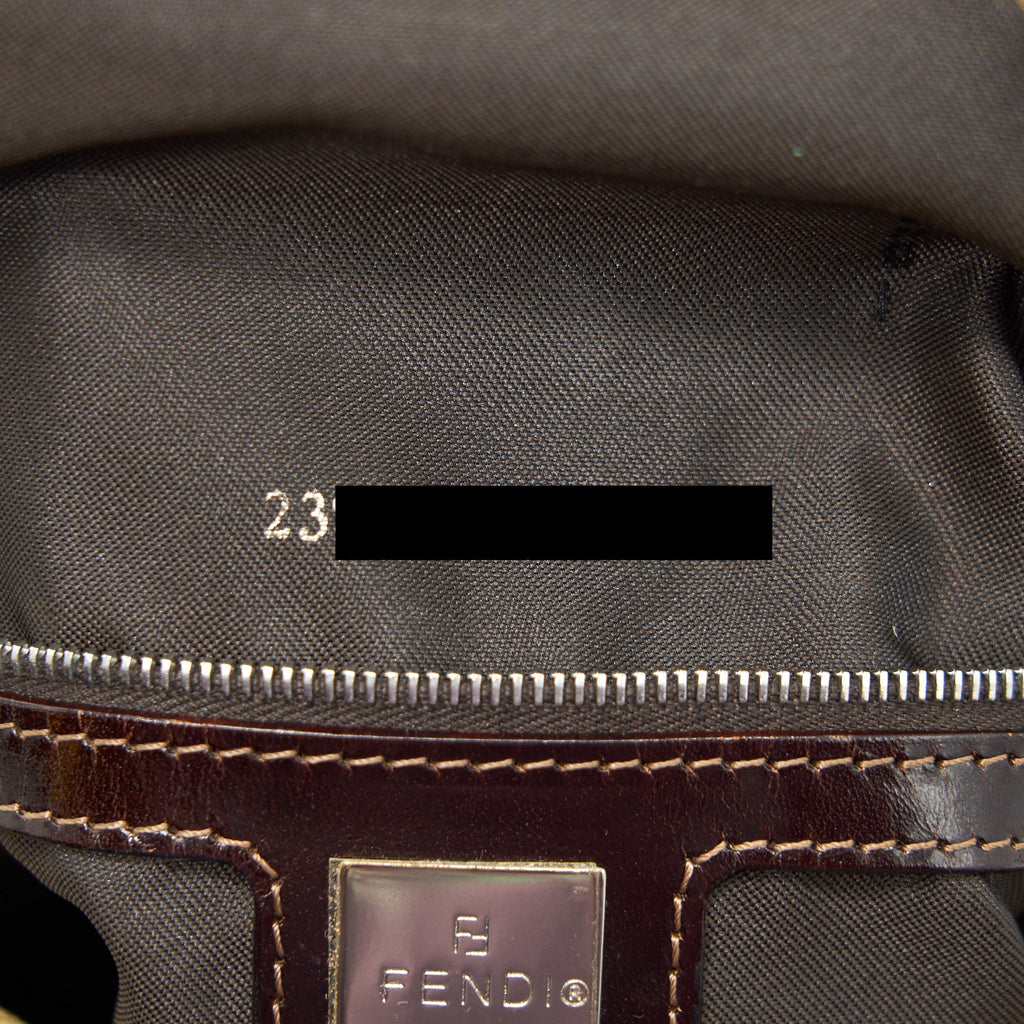 FENDI VINTAGE NYLON BAGUETTE BAG LIGHT BROWN SHW