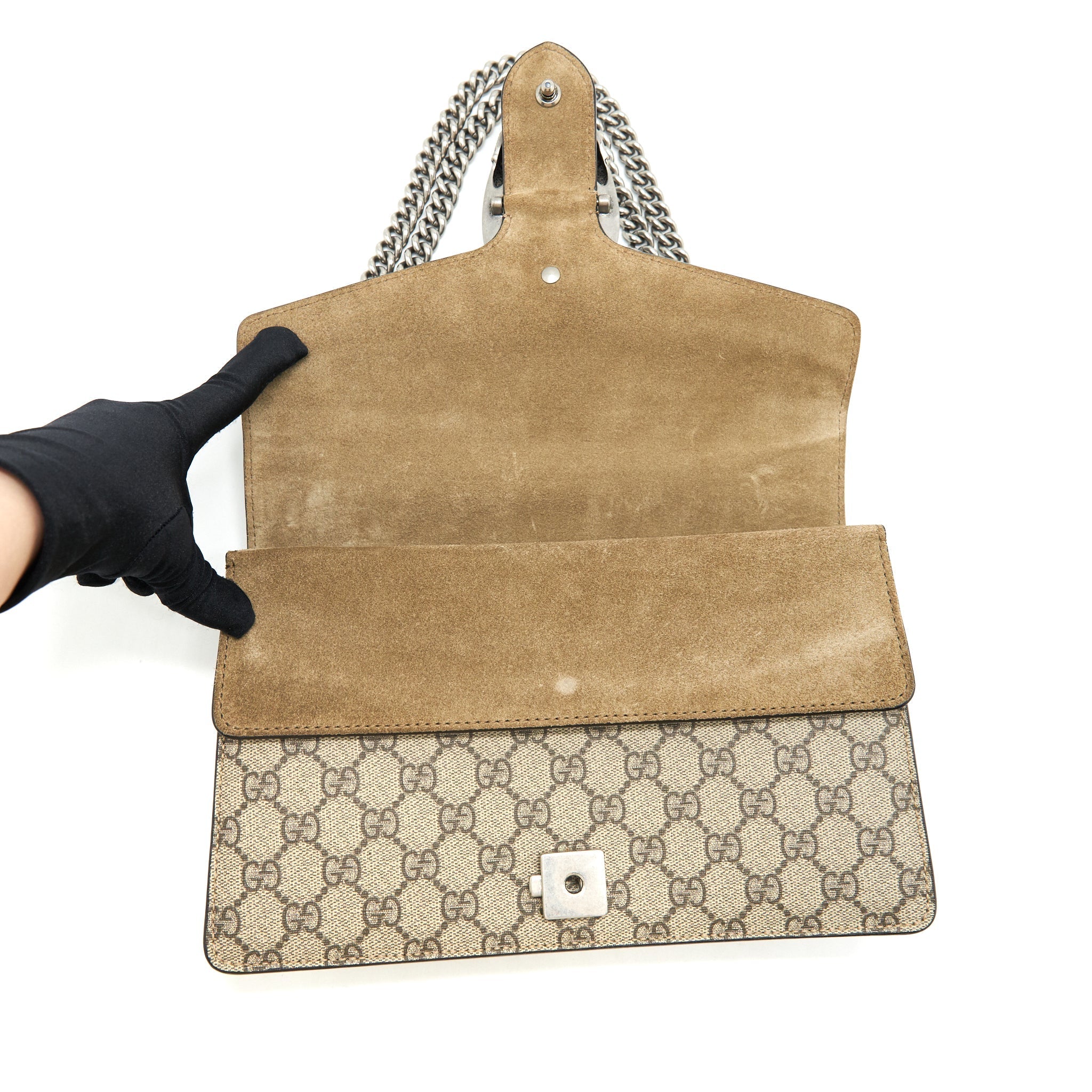 GUCCI SMALL DIONYSUS BAG SUPREME CANVAS / BEIGE